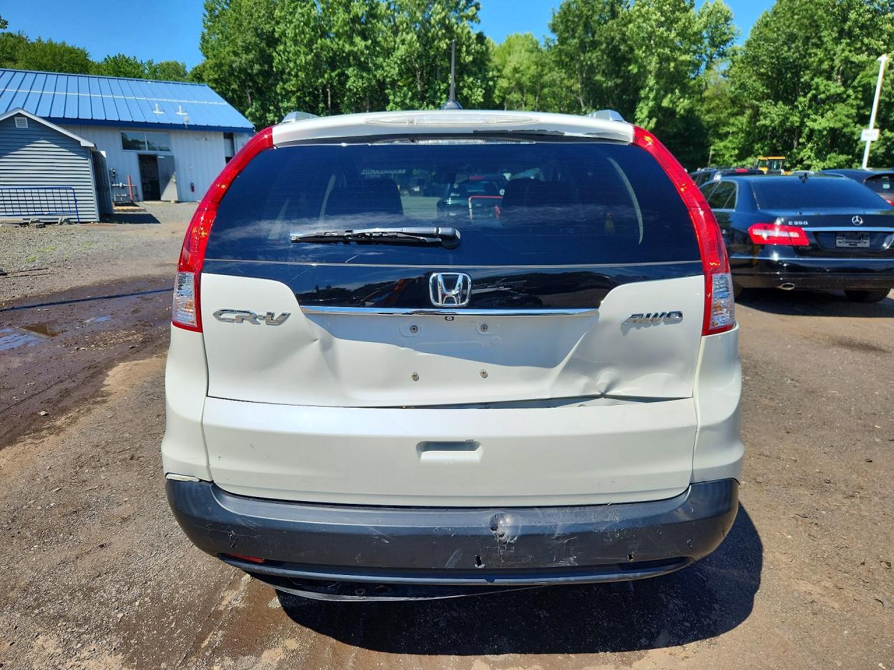 2014 Honda Cr-v Exl White vin: 5J6RM4H79EL063621