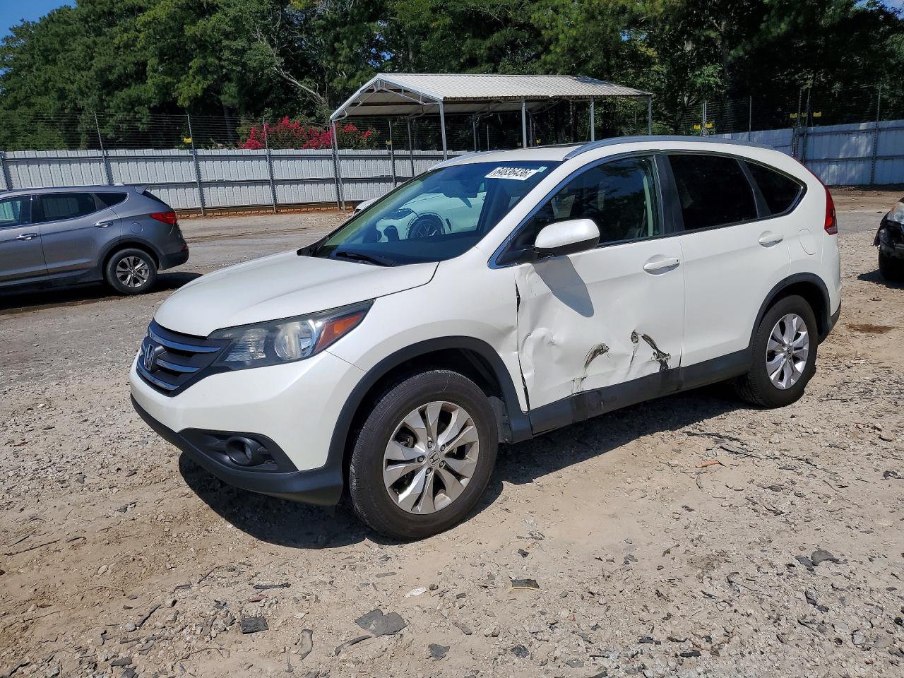 2014 Honda Cr-v Exl White vin: 5J6RM4H79EL071184