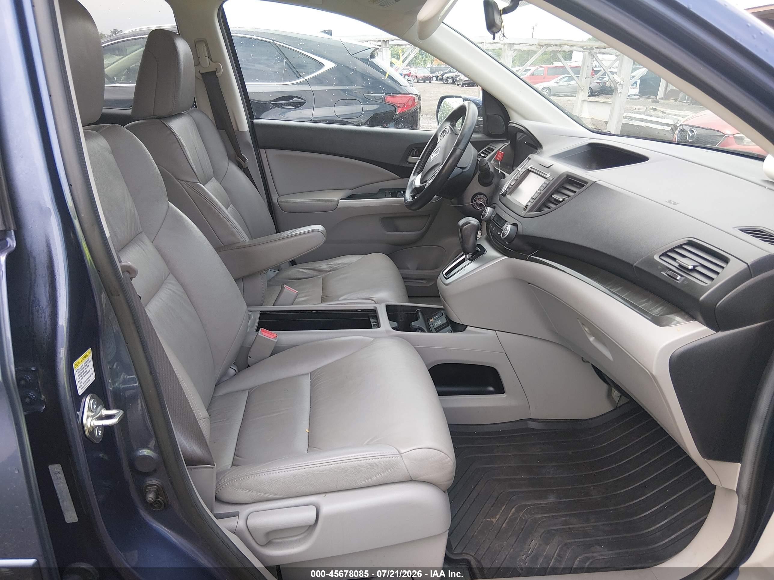 2014 Honda Cr-v Ex-l Blue vin: 5J6RM4H79EL096277