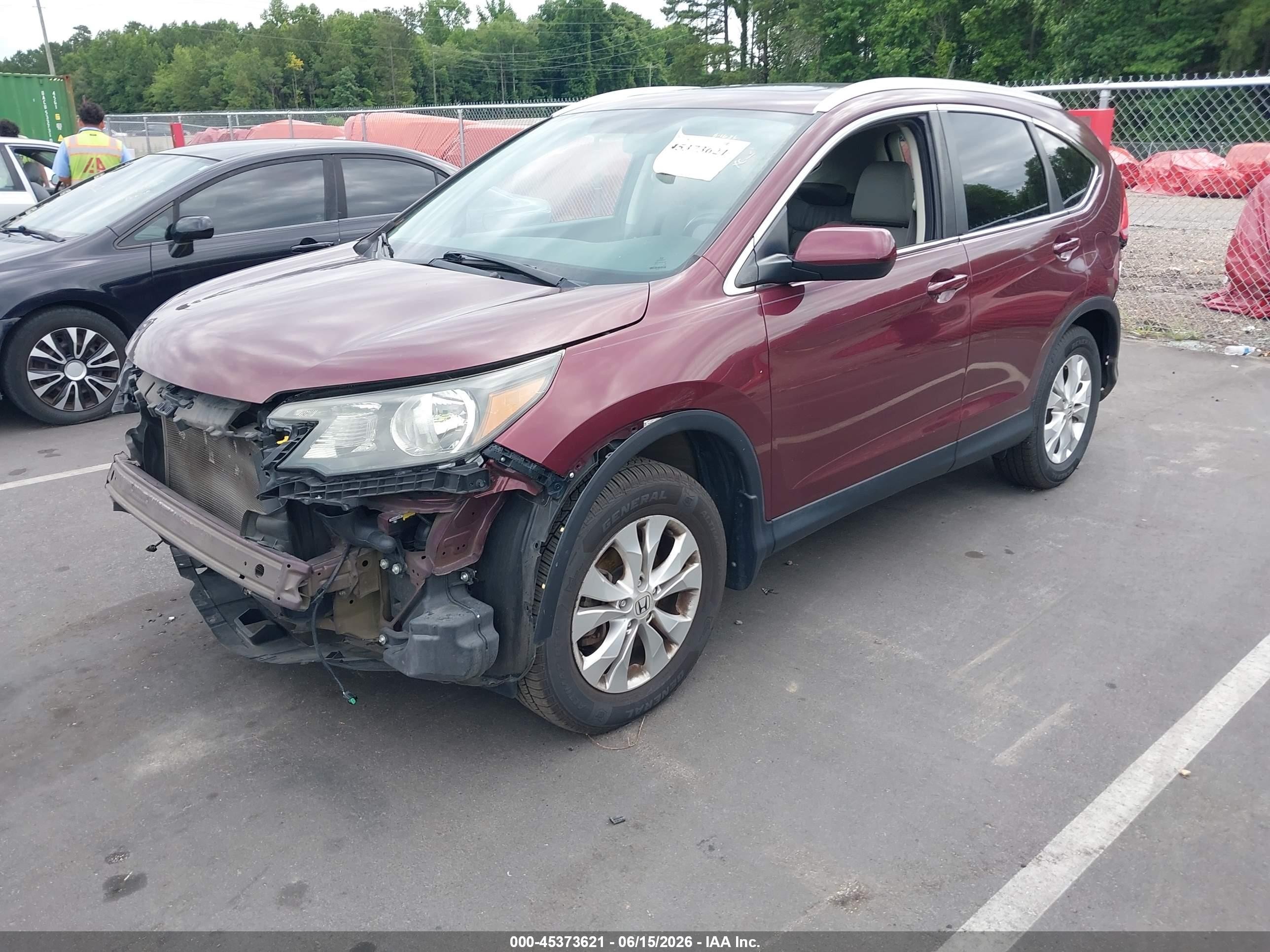 2014 Honda Cr-v Ex-l Темно-бордовый vin: 5J6RM4H79EL113952