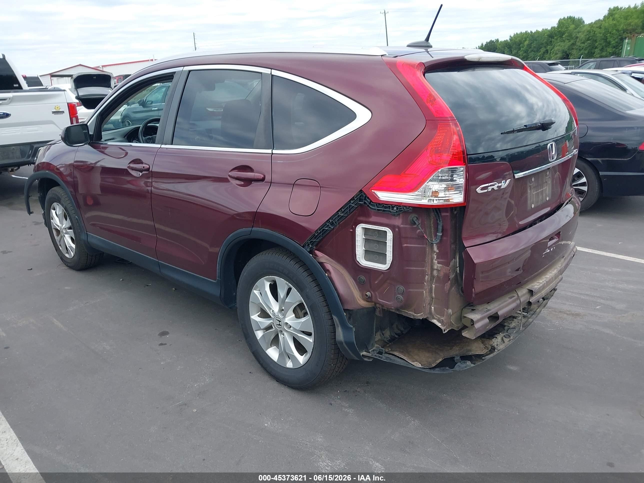 2014 Honda Cr-v Ex-l Темно-бордовый vin: 5J6RM4H79EL113952