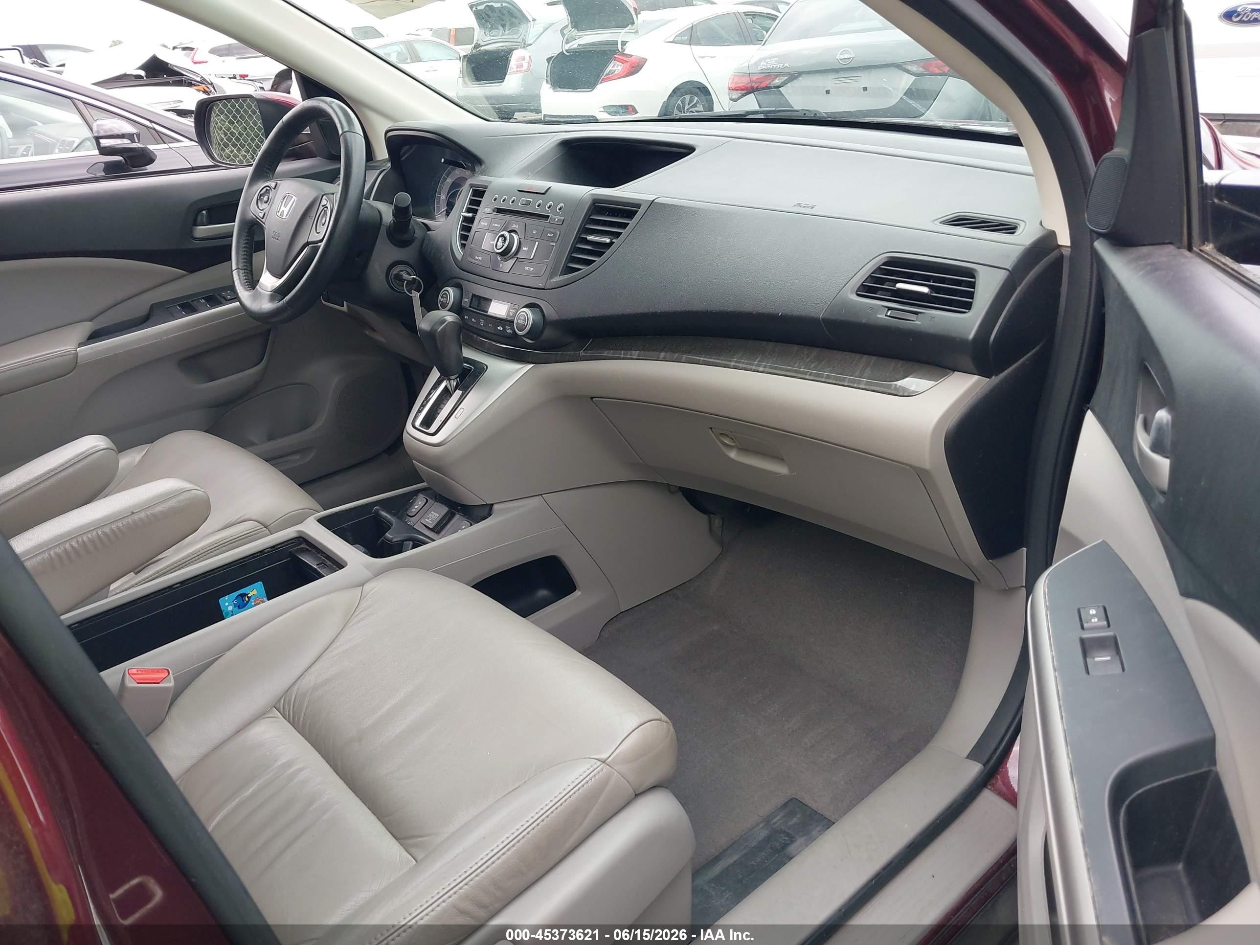 2014 Honda Cr-v Ex-l Темно-бордовый vin: 5J6RM4H79EL113952