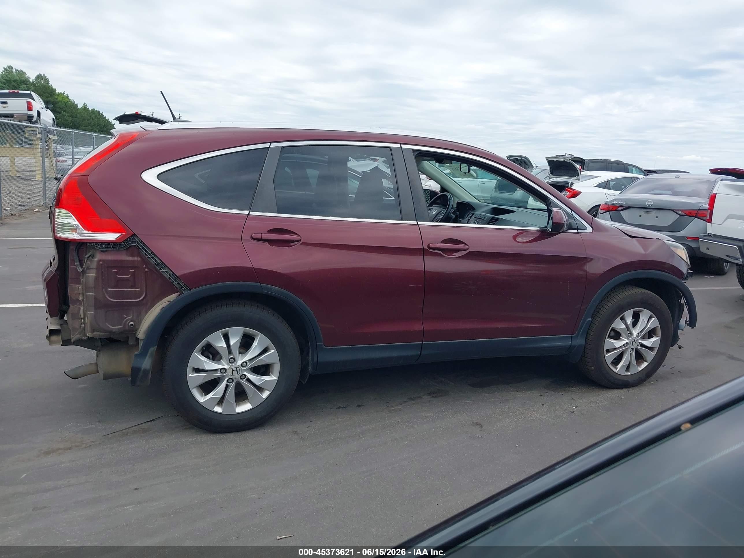 2014 Honda Cr-v Ex-l Темно-бордовый vin: 5J6RM4H79EL113952