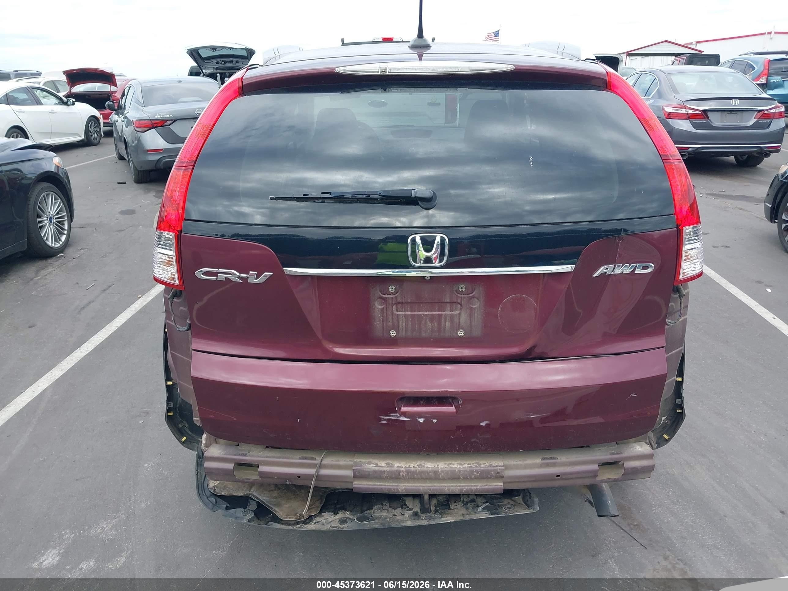 2014 Honda Cr-v Ex-l Темно-бордовый vin: 5J6RM4H79EL113952