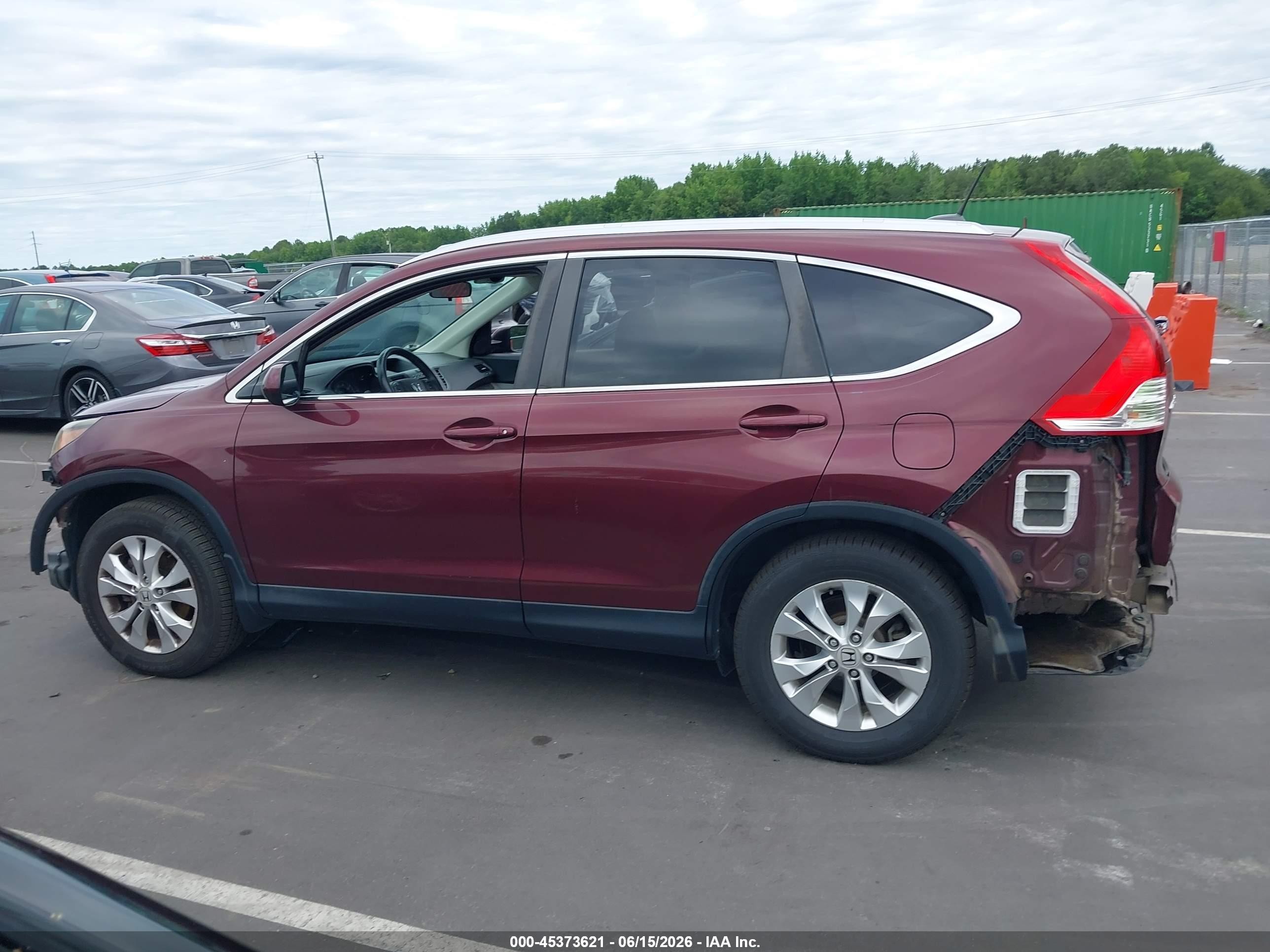 2014 Honda Cr-v Ex-l Темно-бордовый vin: 5J6RM4H79EL113952