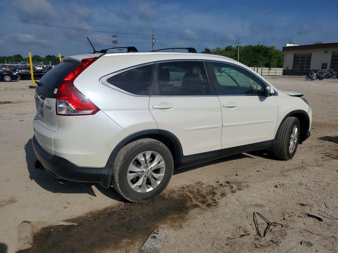 2014 Honda Cr-v Exl White vin: 5J6RM4H79EL115085