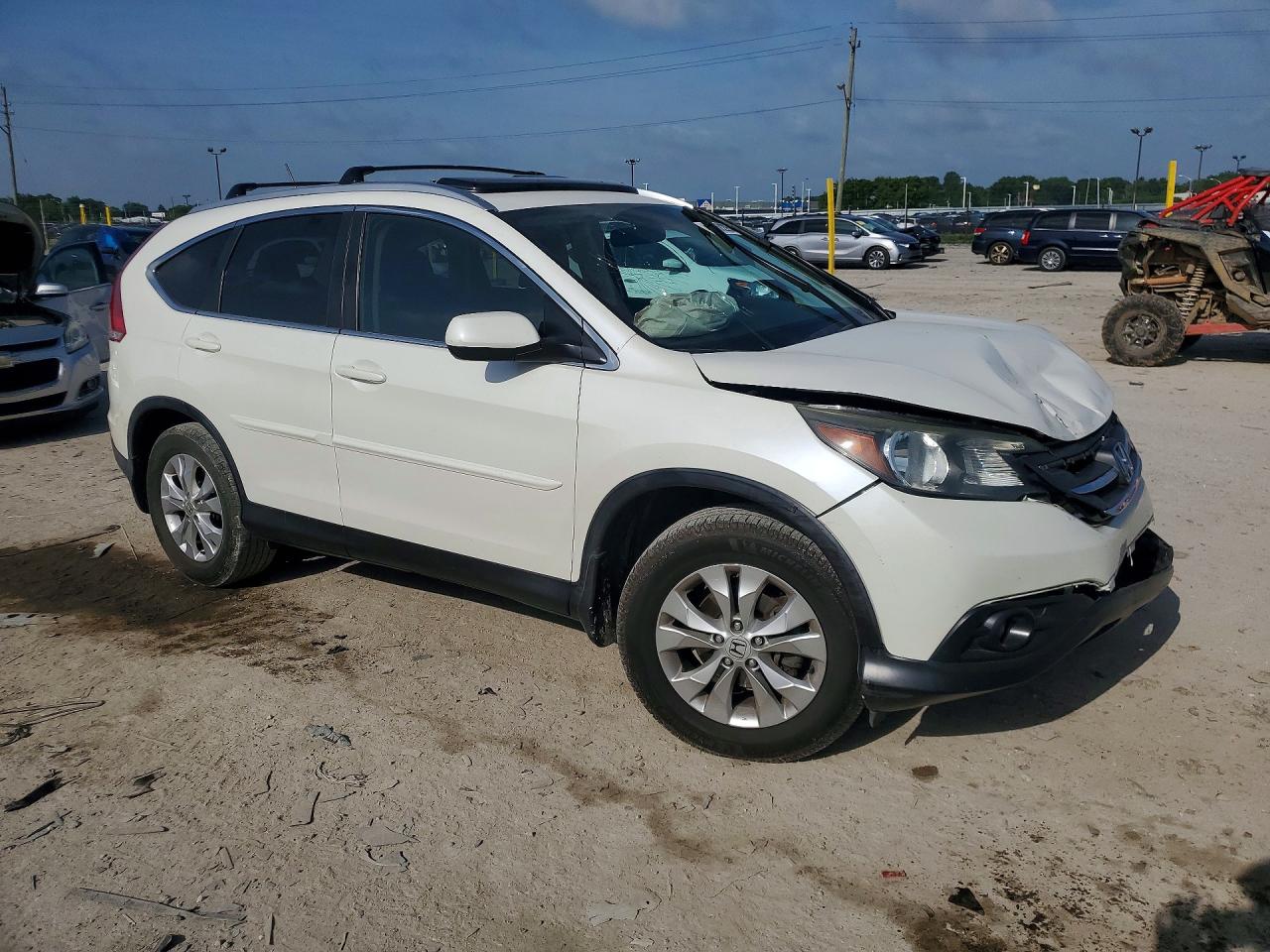 2014 Honda Cr-v Exl White vin: 5J6RM4H79EL115085