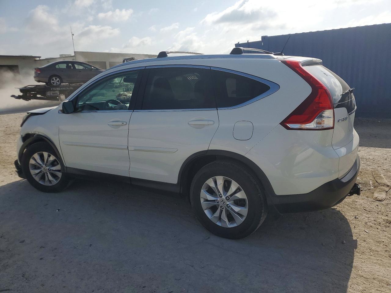 2014 Honda Cr-v Exl White vin: 5J6RM4H79EL115085