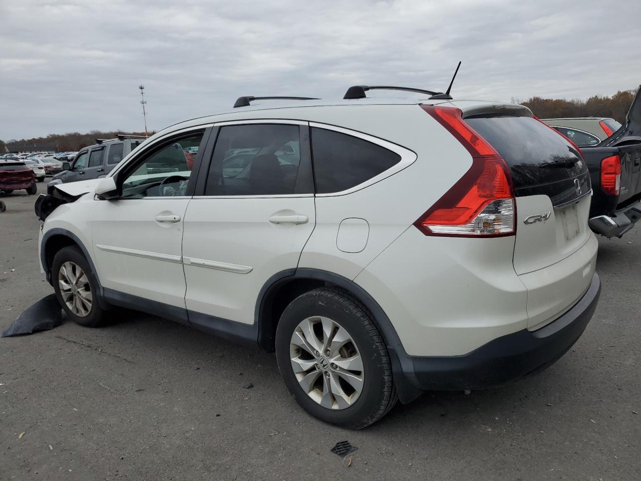 2014 Honda Cr-v Exl White vin: 5J6RM4H79EL118486