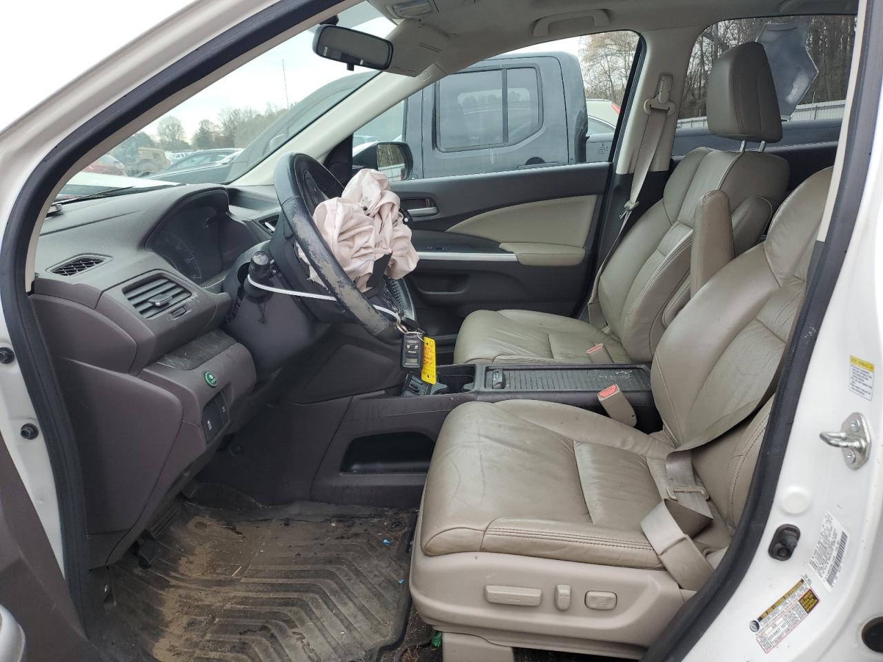 2014 Honda Cr-v Exl White vin: 5J6RM4H79EL118486