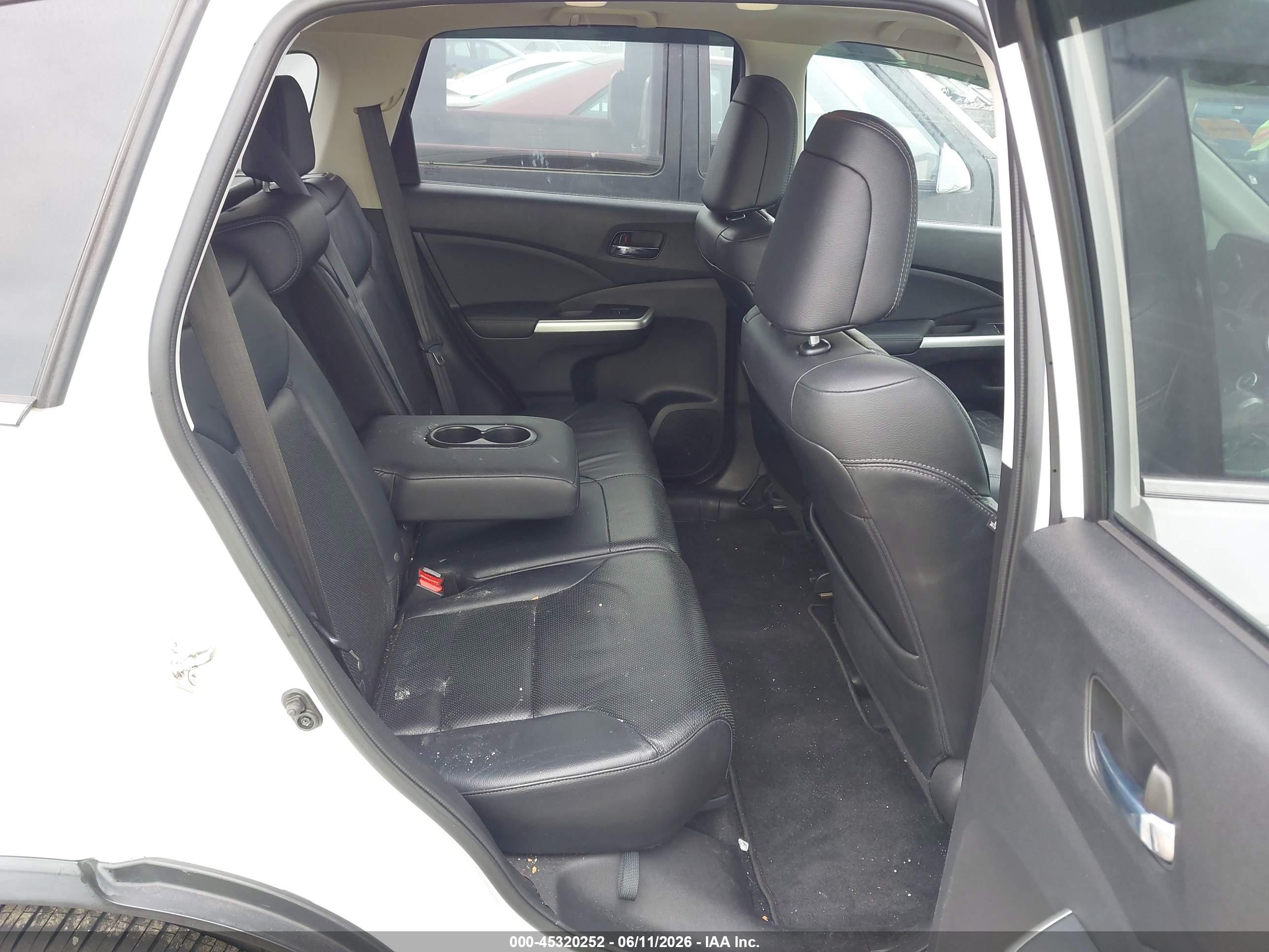 2015 Honda Cr-v Ex-l White vin: 5J6RM4H79FL016154