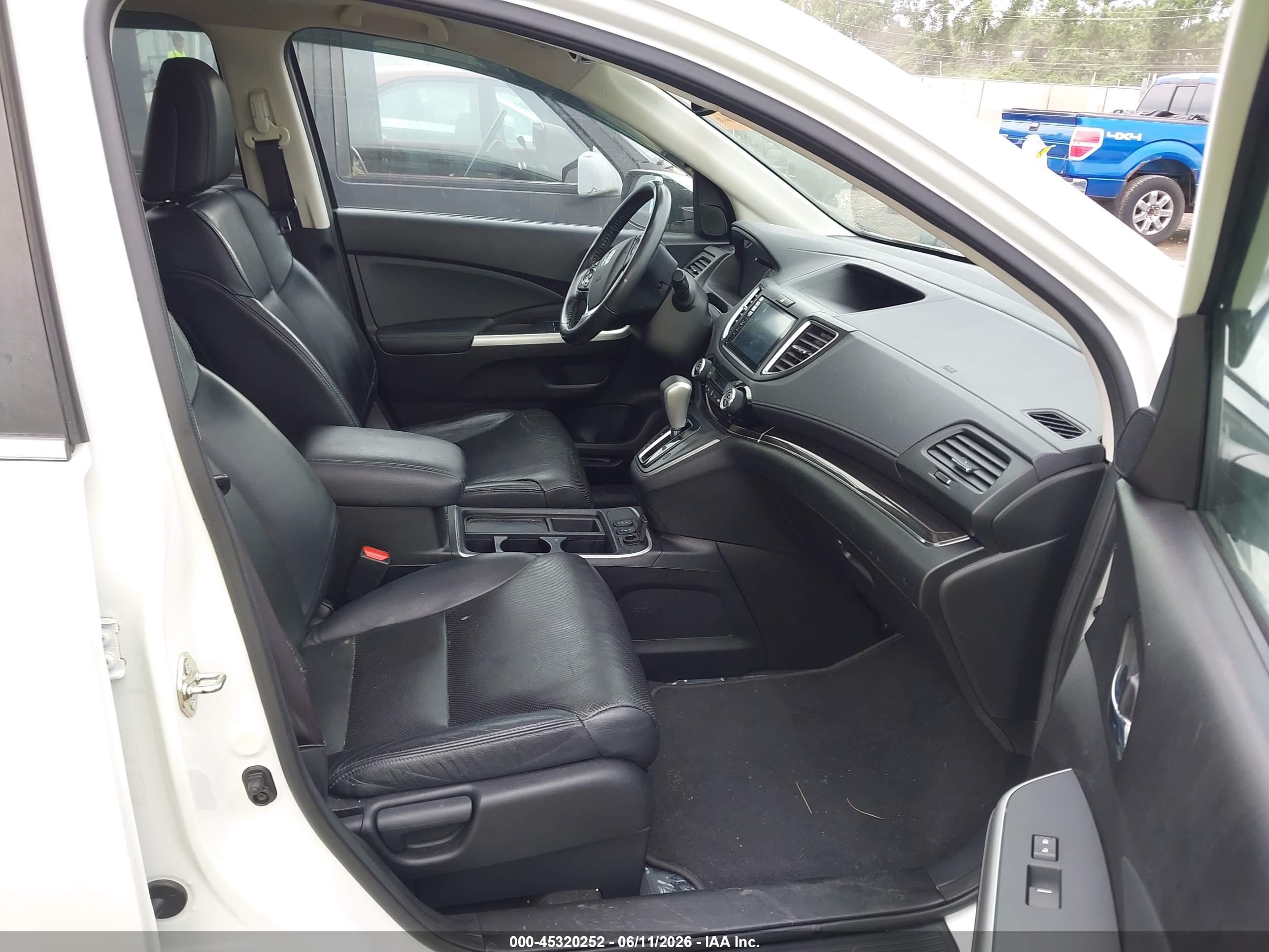 2015 Honda Cr-v Ex-l White vin: 5J6RM4H79FL016154