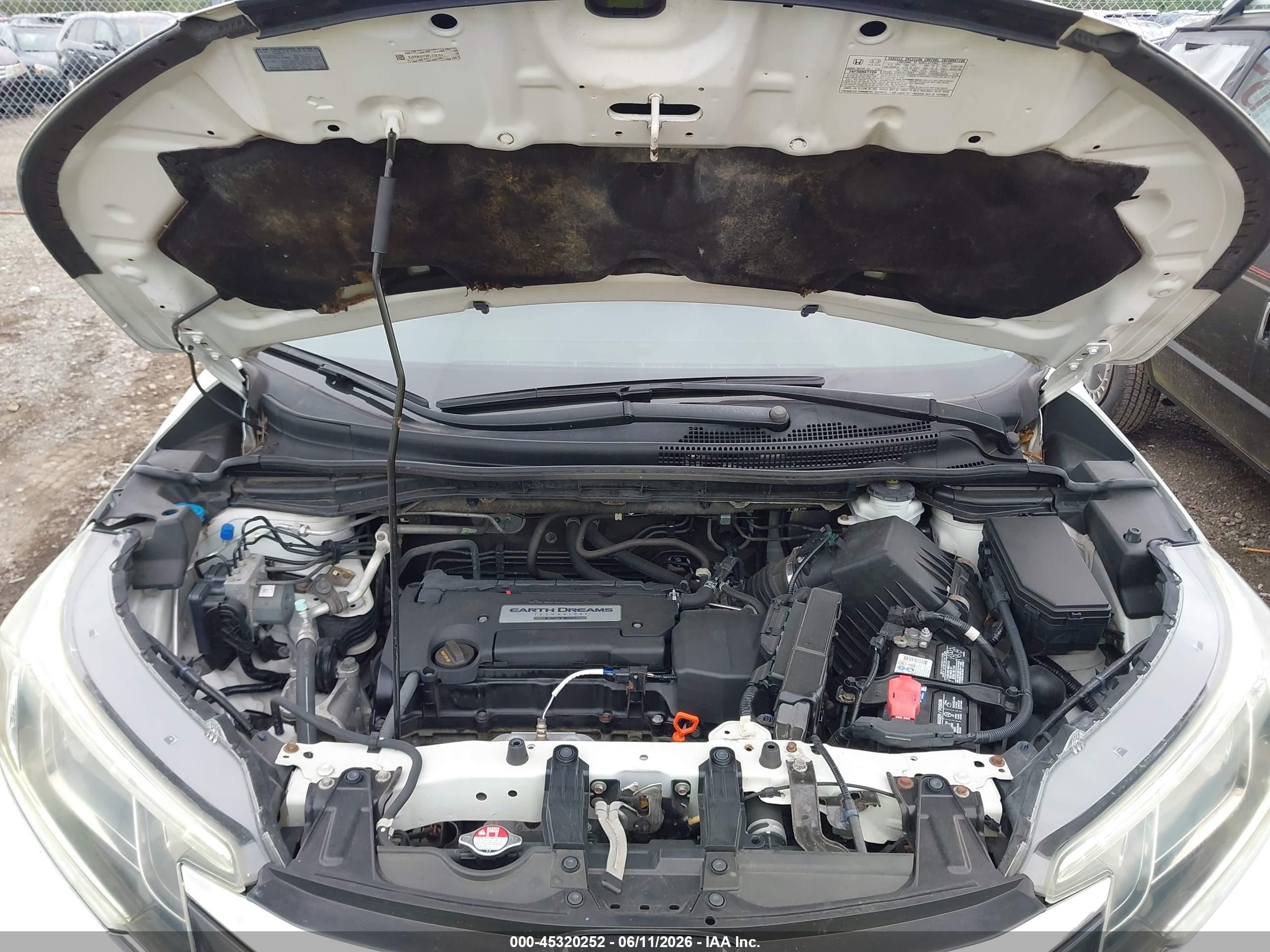 2015 Honda Cr-v Ex-l White vin: 5J6RM4H79FL016154