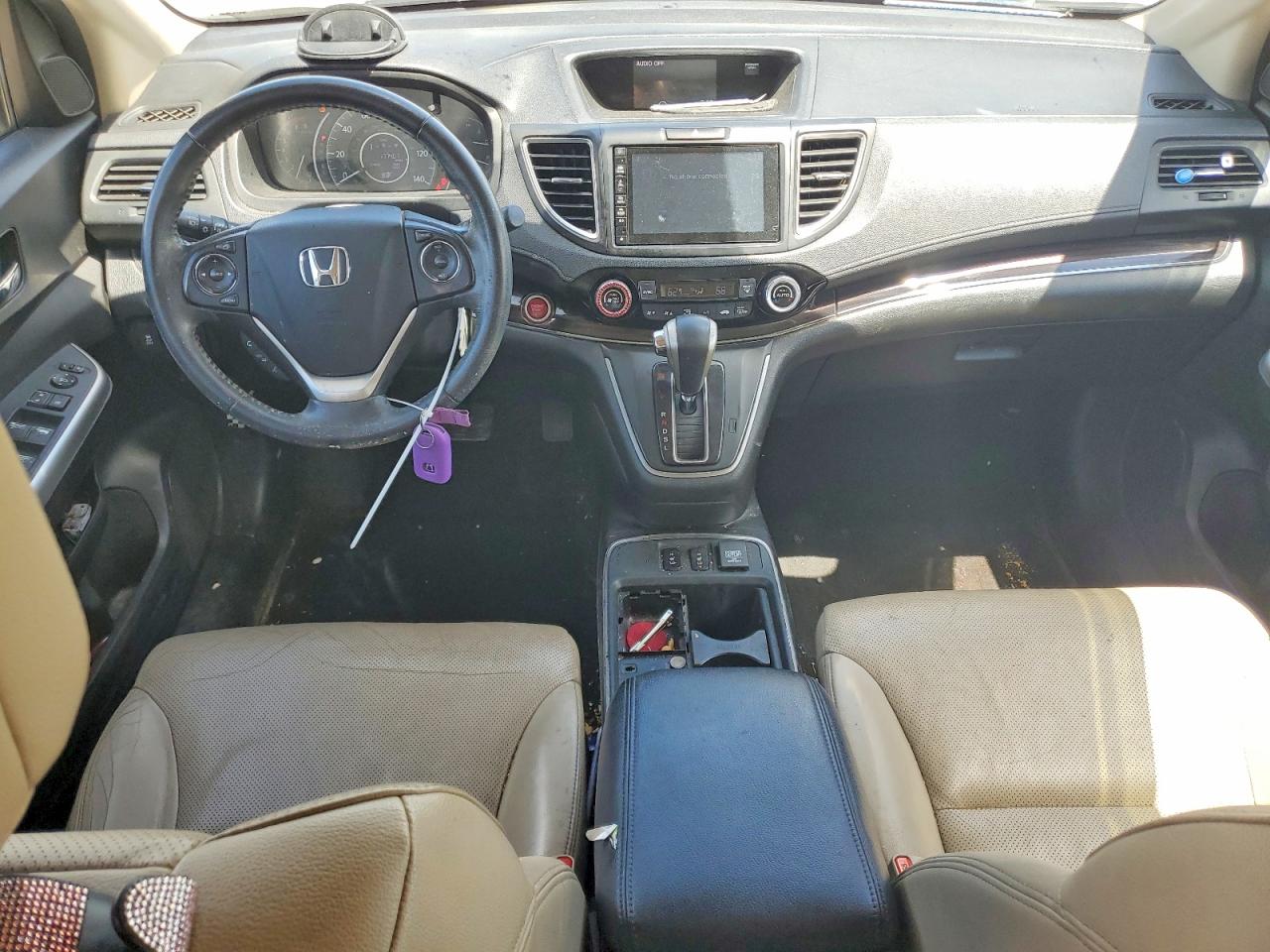 2015 Honda Cr-v Exl White vin: 5J6RM4H79FL021239