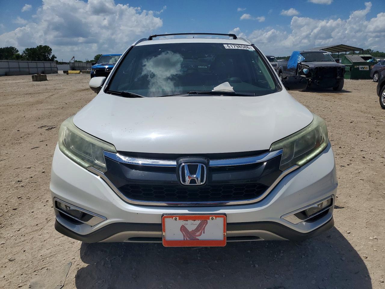 2015 Honda Cr-v Exl White vin: 5J6RM4H79FL021239