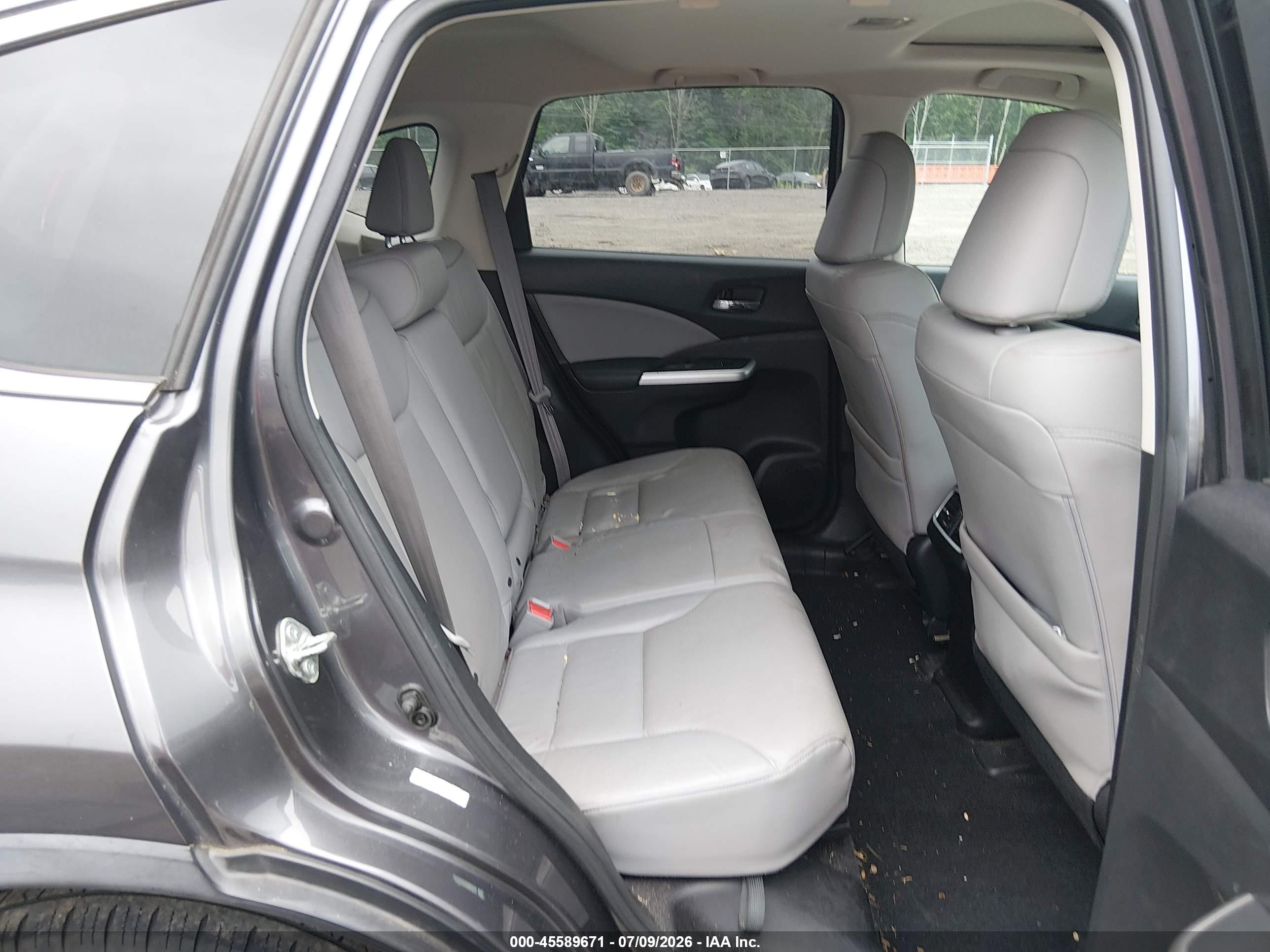 2015 Honda Cr-v Ex-l Gray vin: 5J6RM4H79FL036923