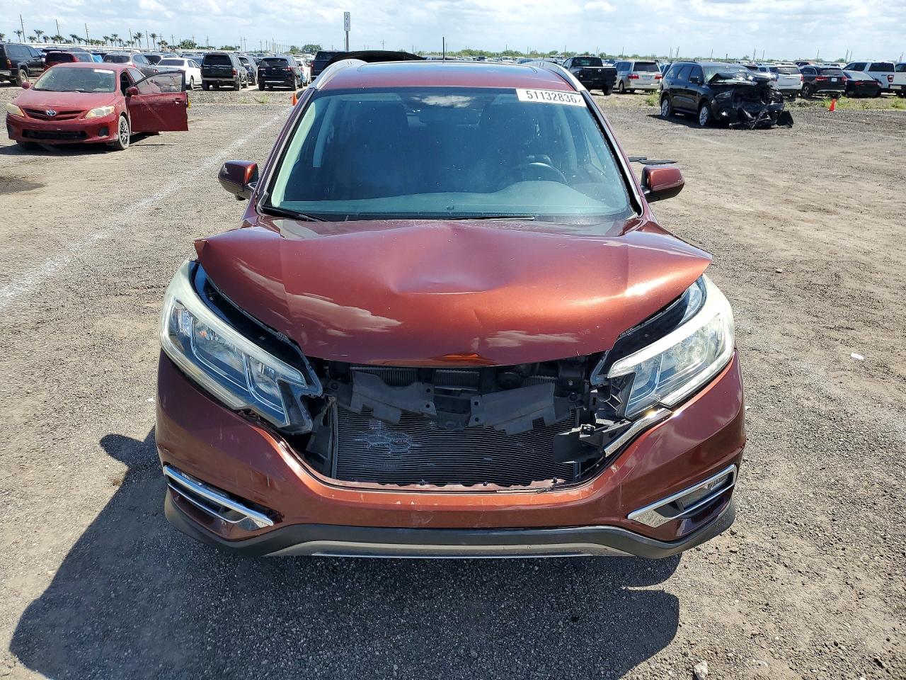 2015 Honda Cr-v Exl Maroon vin: 5J6RM4H79FL054385