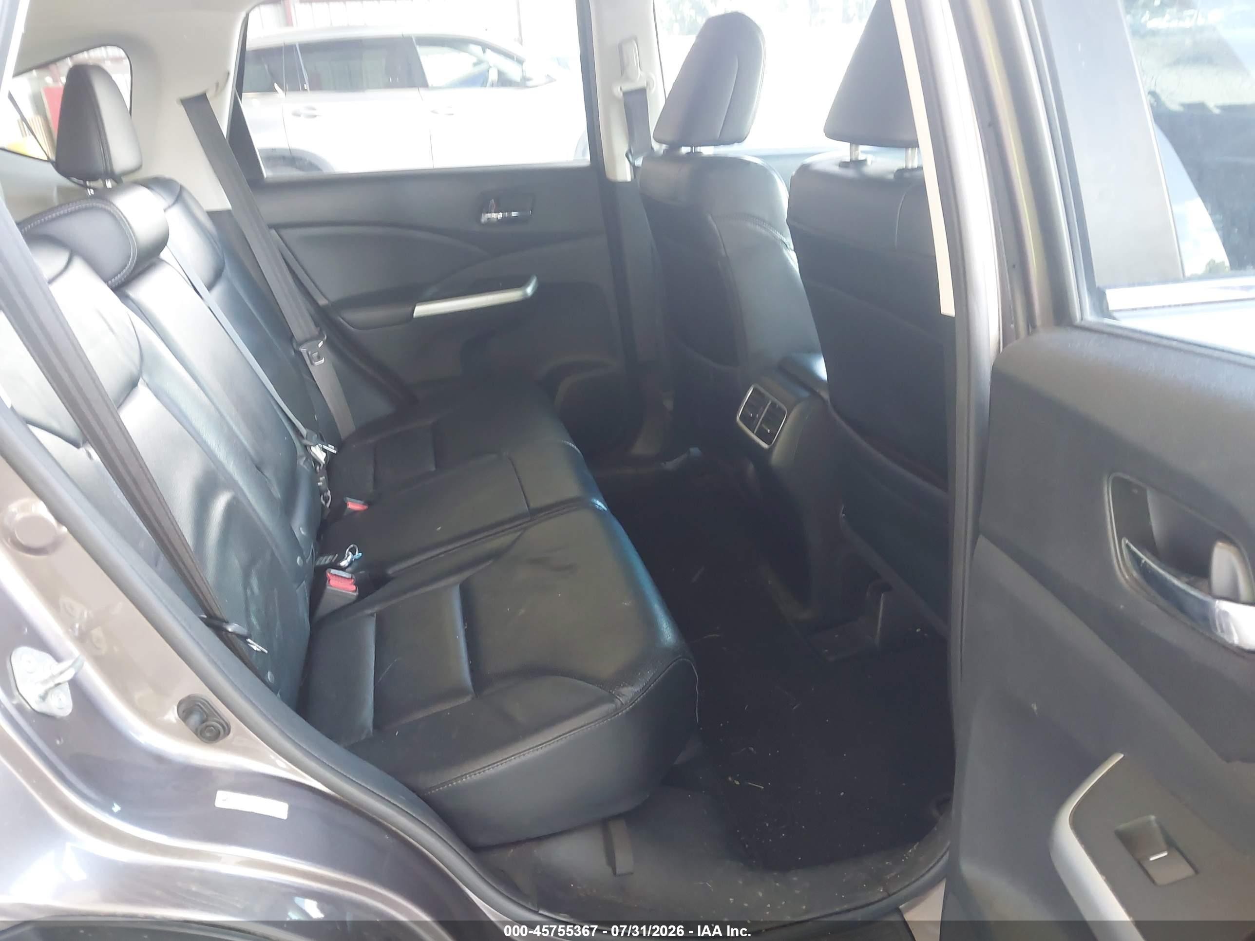 2015 Honda Cr-v Ex-l Gray vin: 5J6RM4H79FL087810