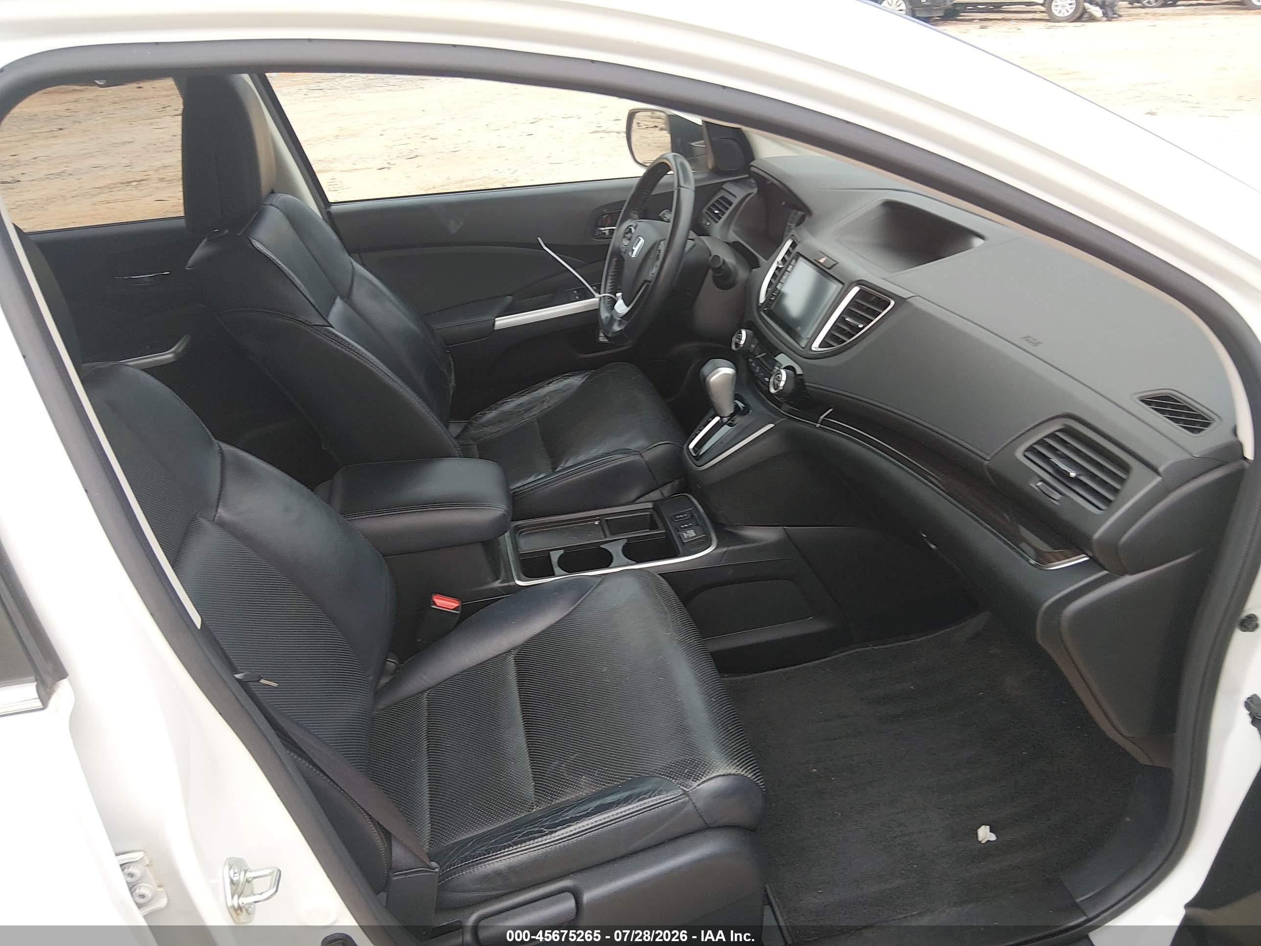 2015 Honda Cr-v Ex-l White vin: 5J6RM4H79FL101060
