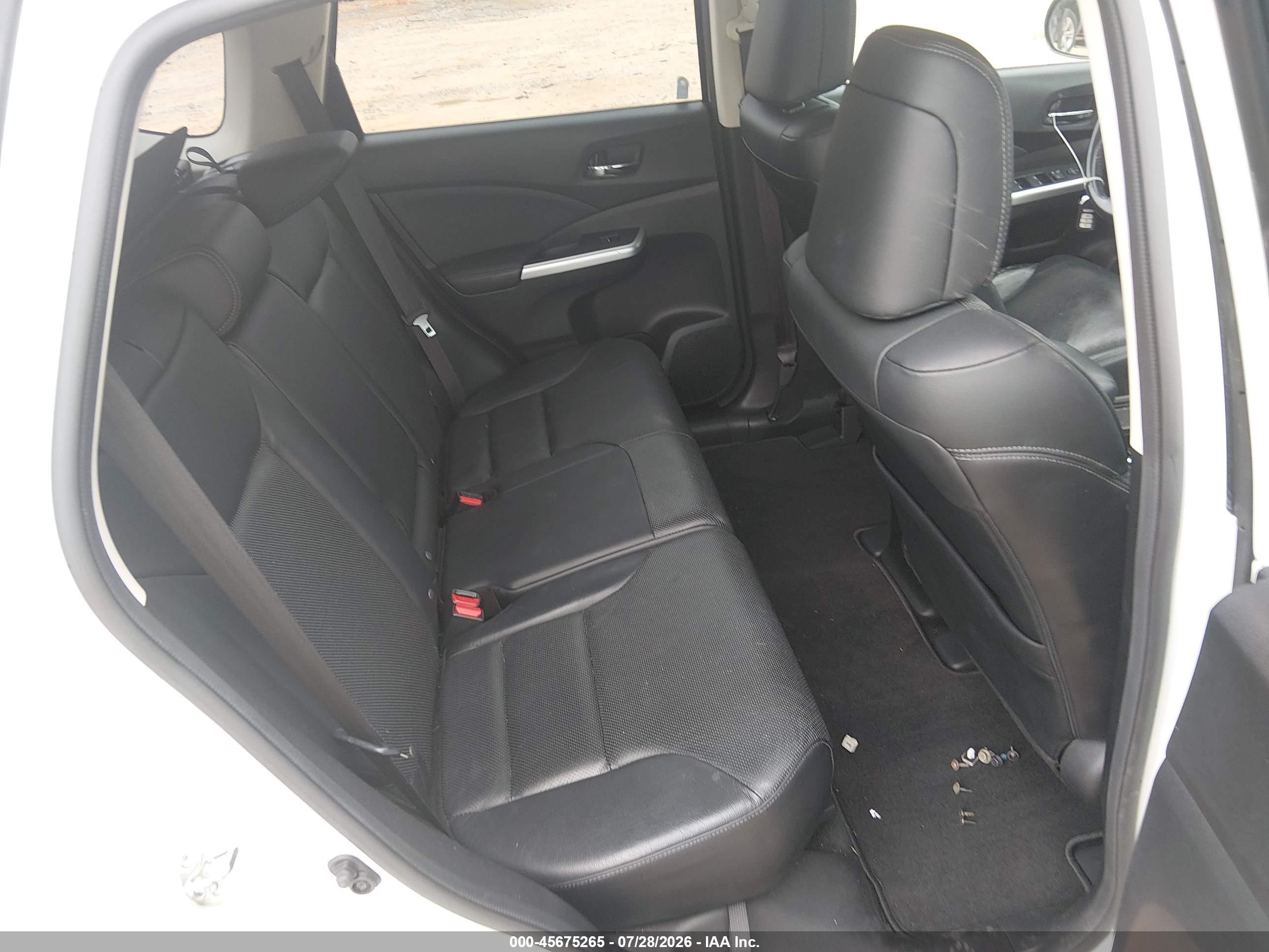 2015 Honda Cr-v Ex-l White vin: 5J6RM4H79FL101060