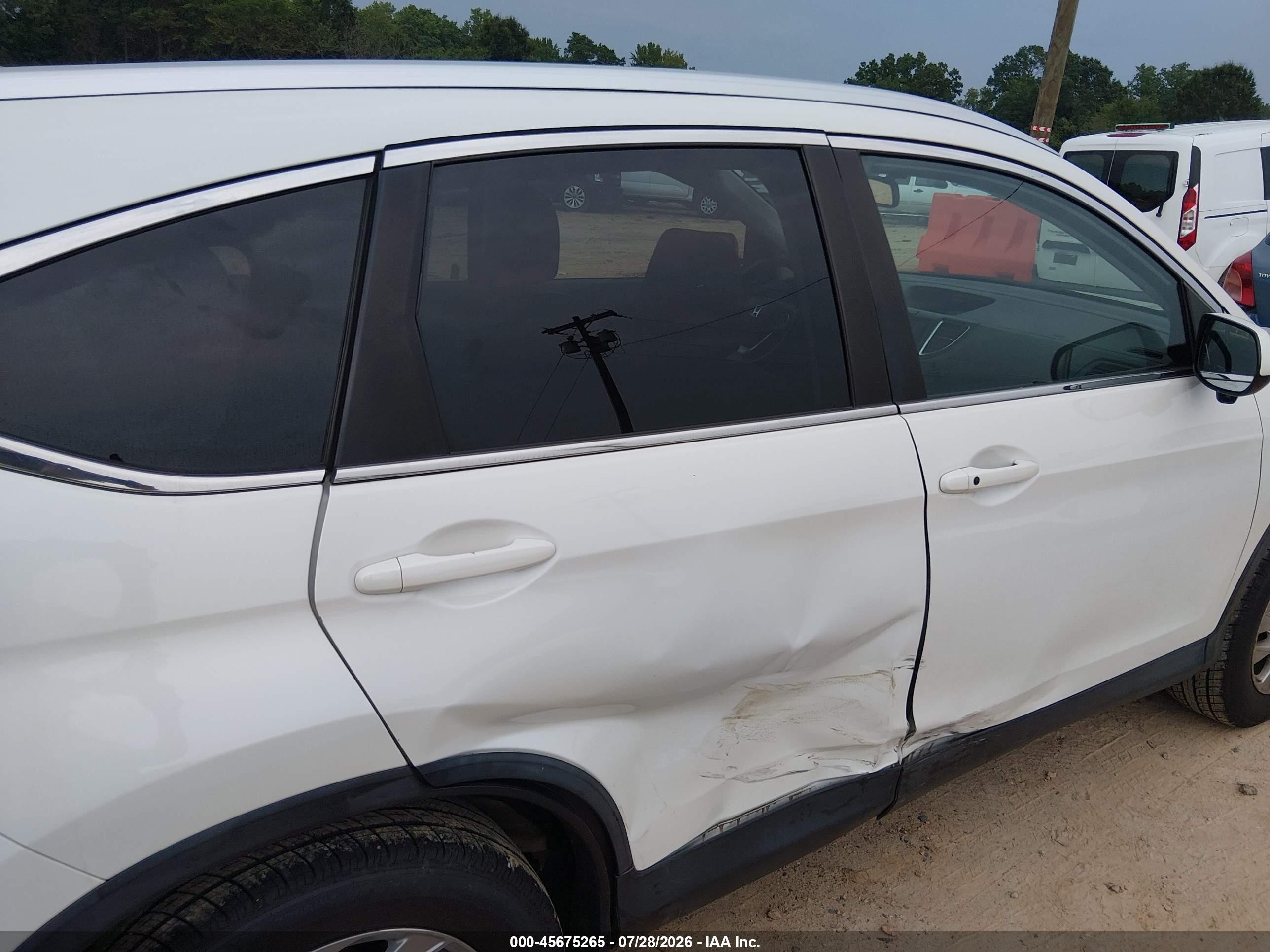 2015 Honda Cr-v Ex-l White vin: 5J6RM4H79FL101060