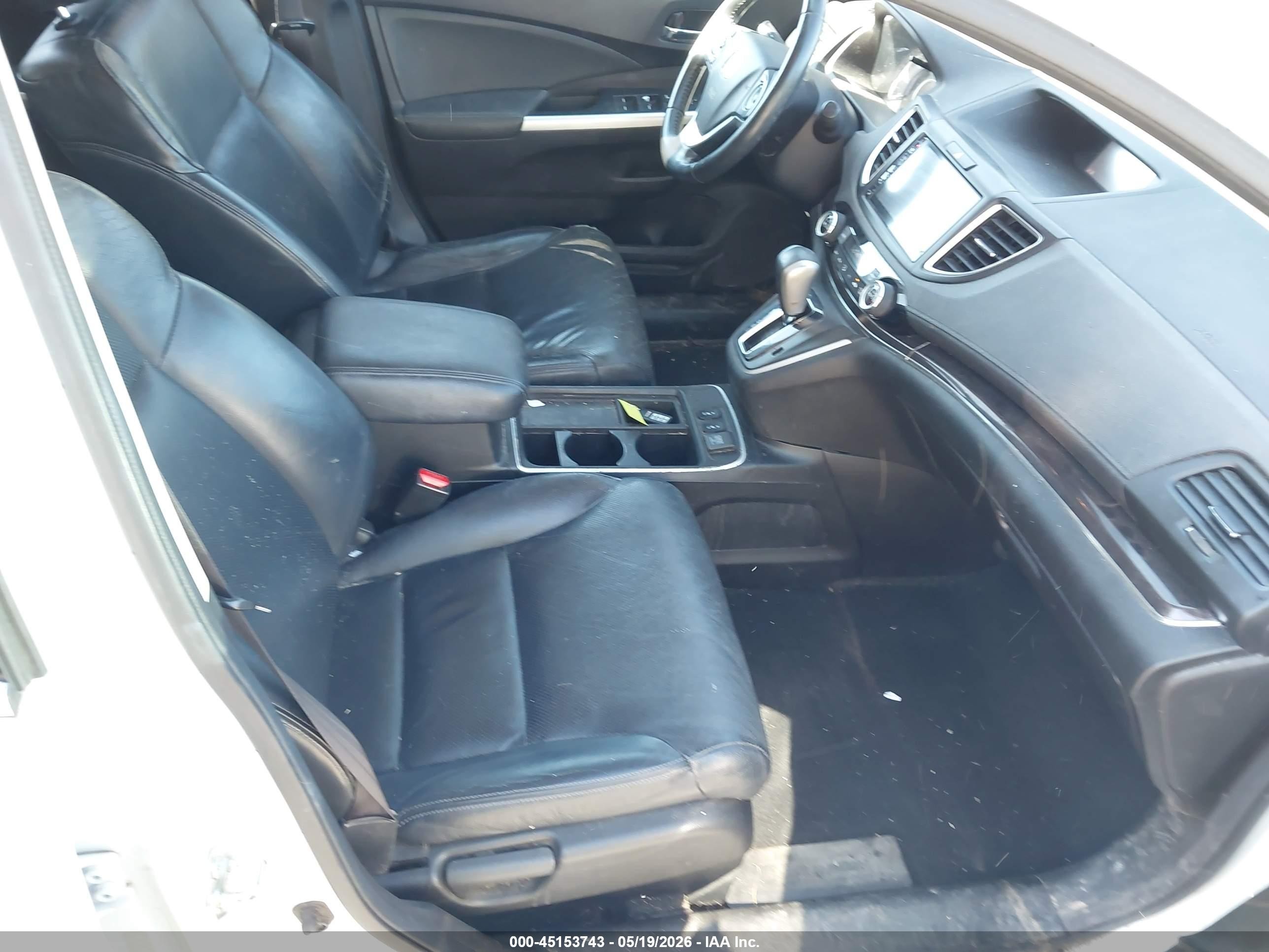 2015 Honda Cr-v Ex-l White vin: 5J6RM4H79FL112060