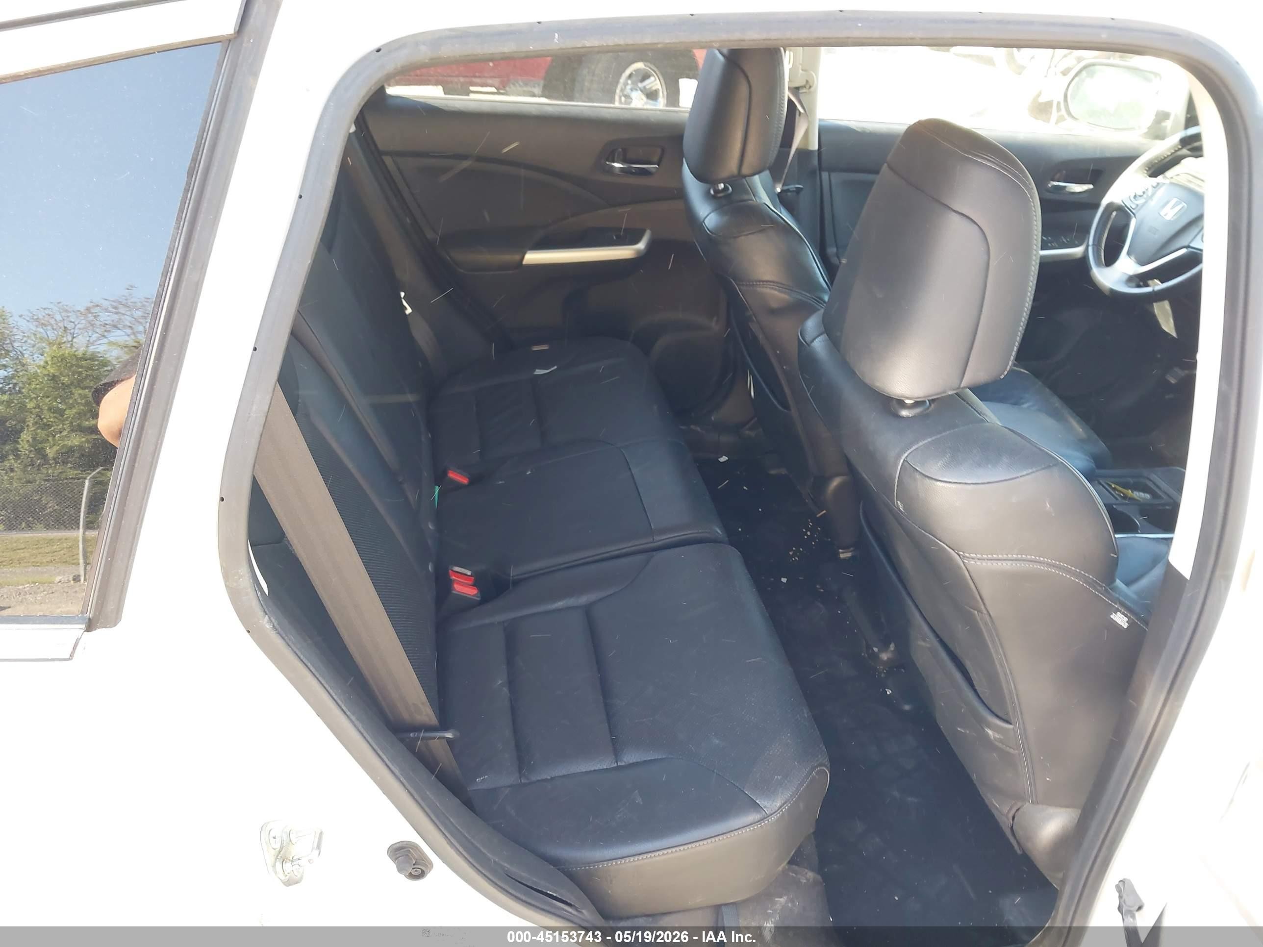 2015 Honda Cr-v Ex-l White vin: 5J6RM4H79FL112060