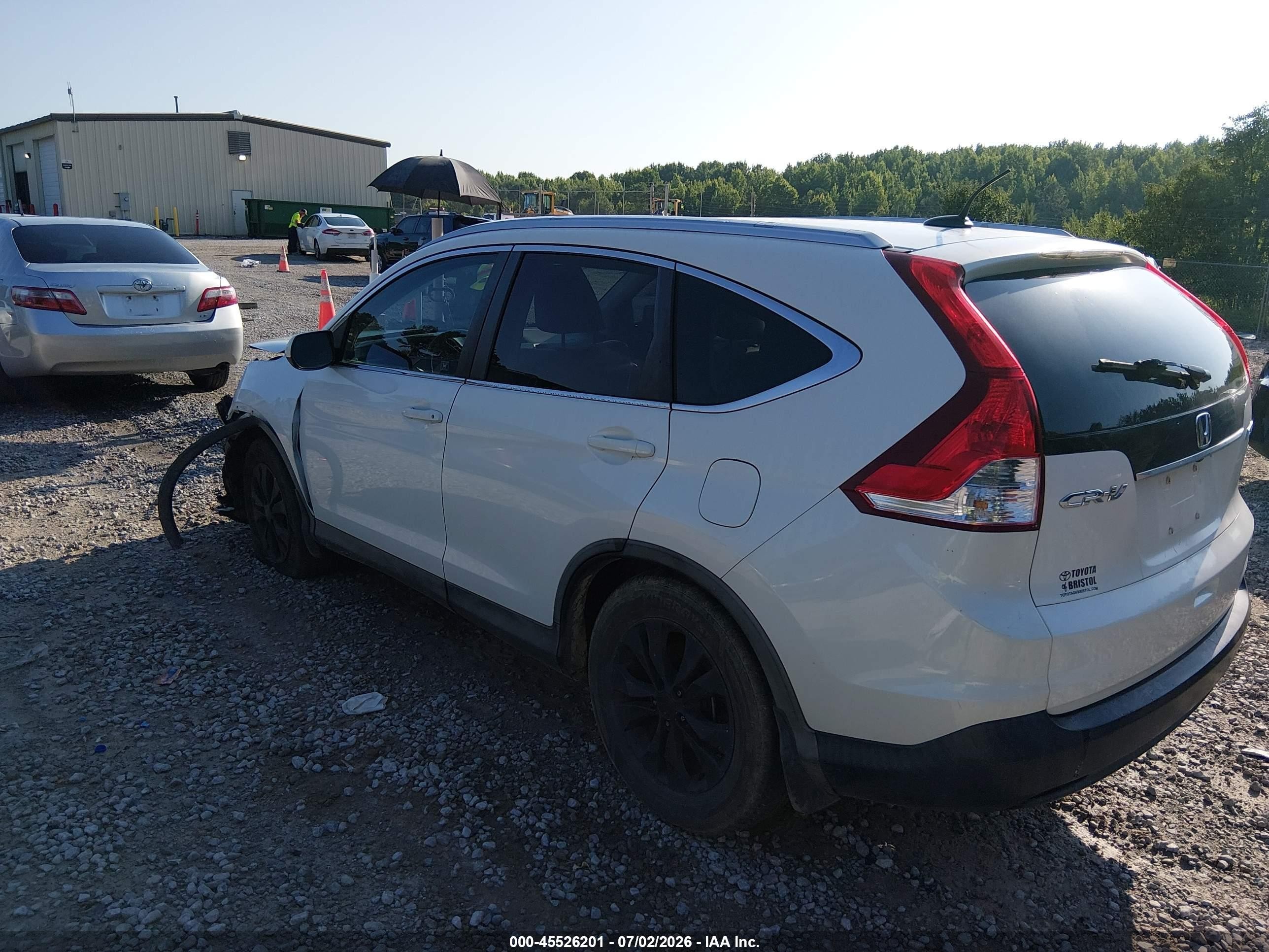 2012 Honda Cr-v Ex-l White vin: 5J6RM4H7XCL012030