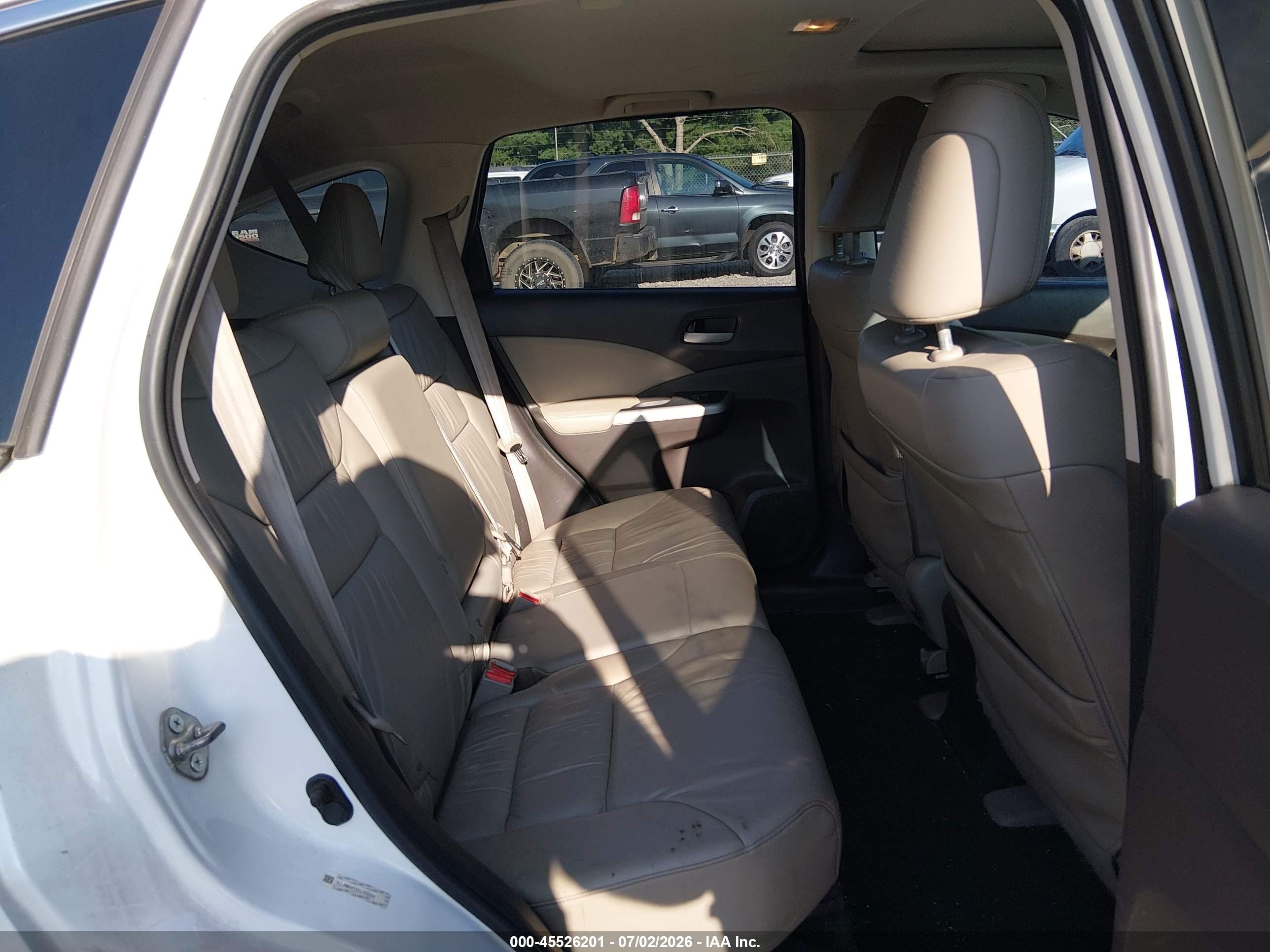 2012 Honda Cr-v Ex-l White vin: 5J6RM4H7XCL012030
