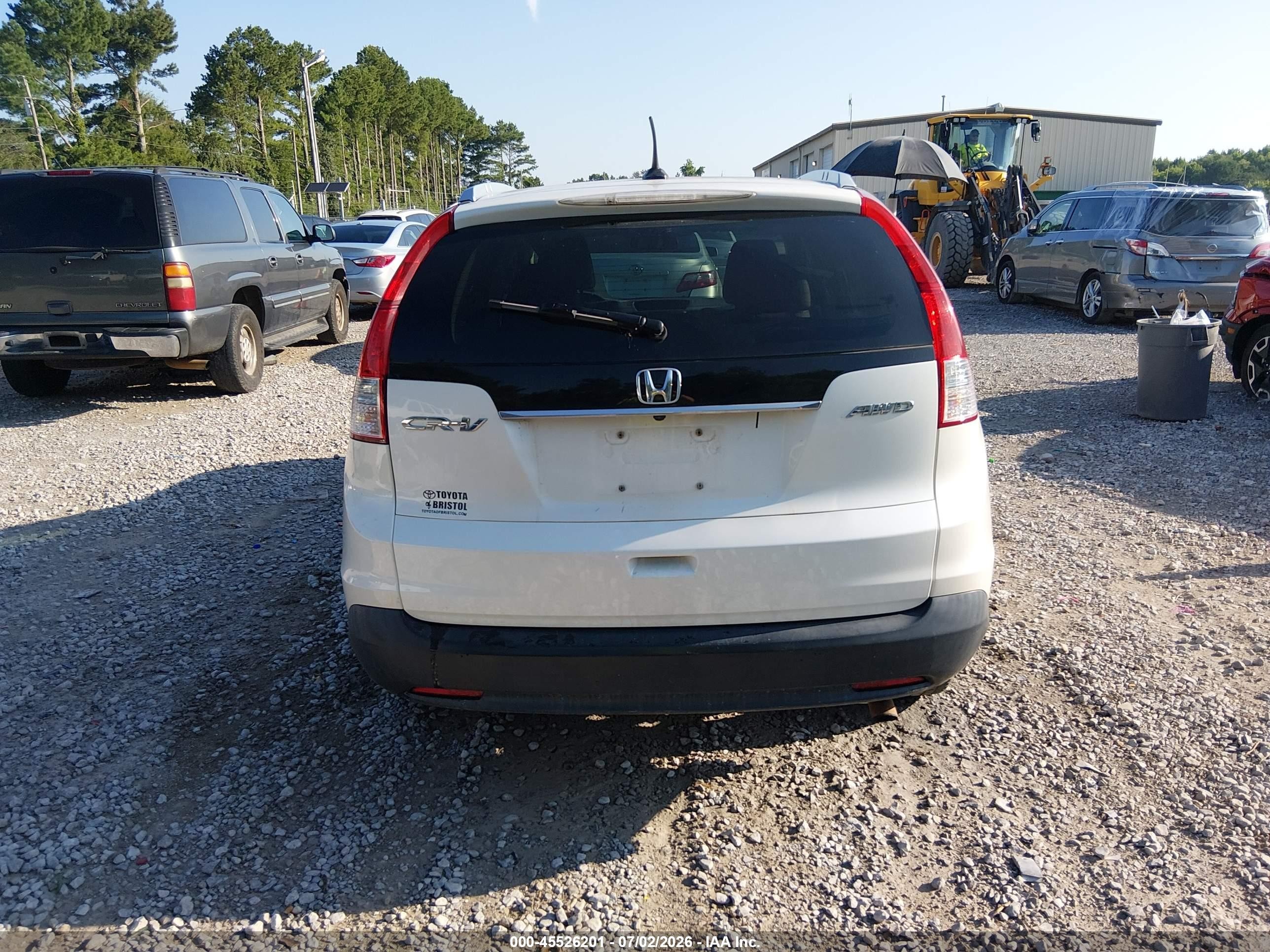2012 Honda Cr-v Ex-l White vin: 5J6RM4H7XCL012030