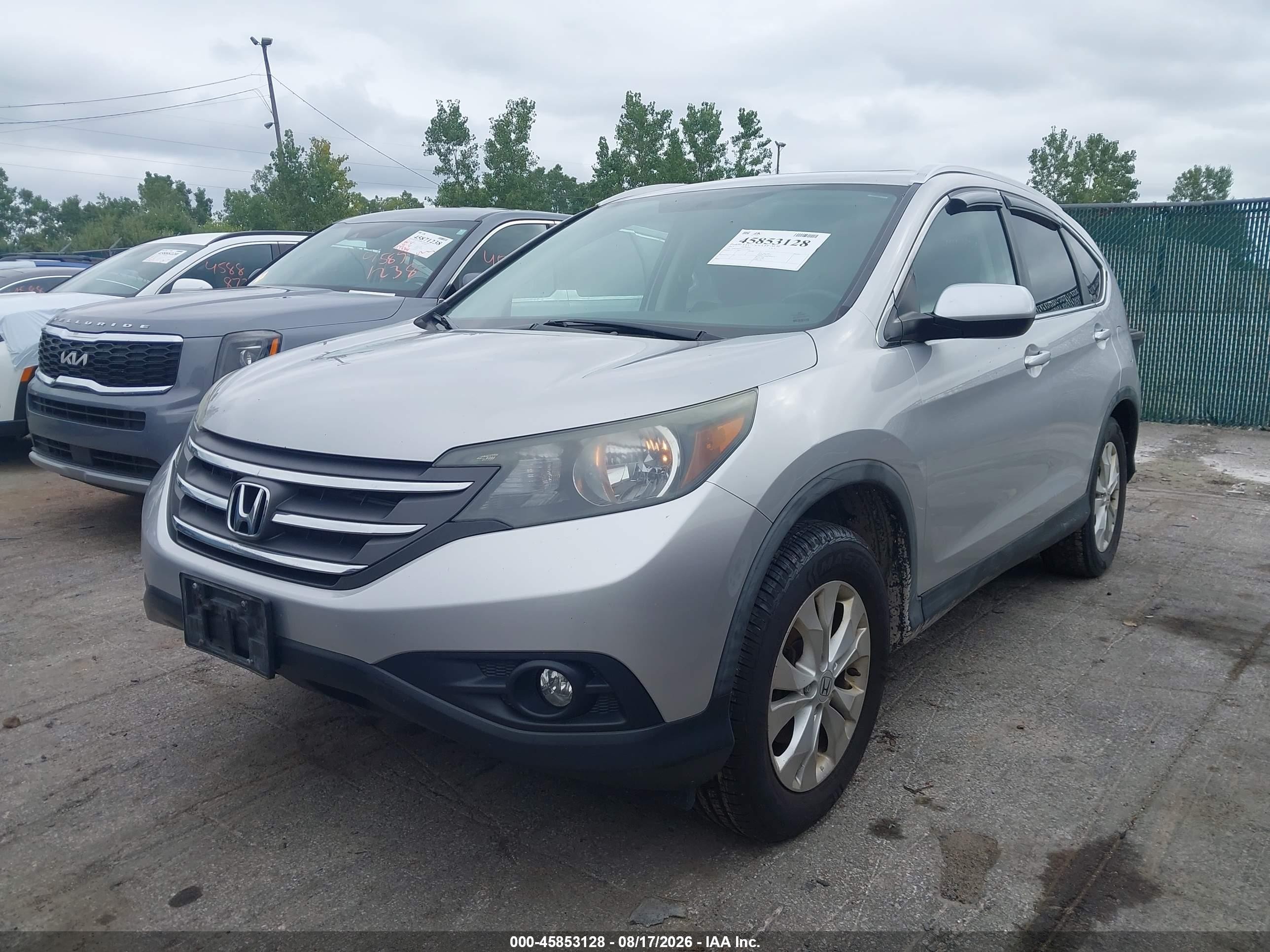 2012 Honda Cr-v Ex-l Silver vin: 5J6RM4H7XCL014828