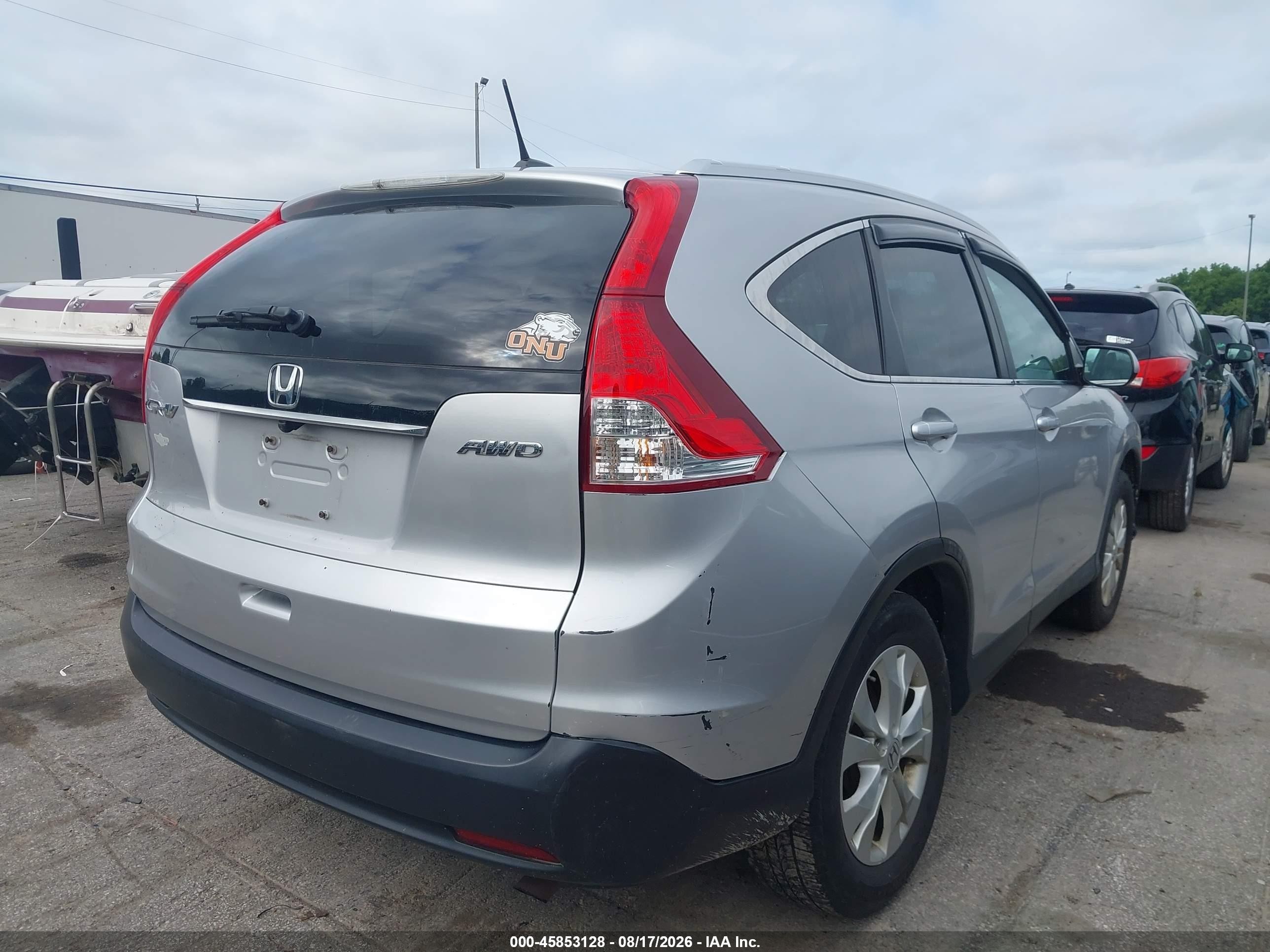 2012 Honda Cr-v Ex-l Silver vin: 5J6RM4H7XCL014828