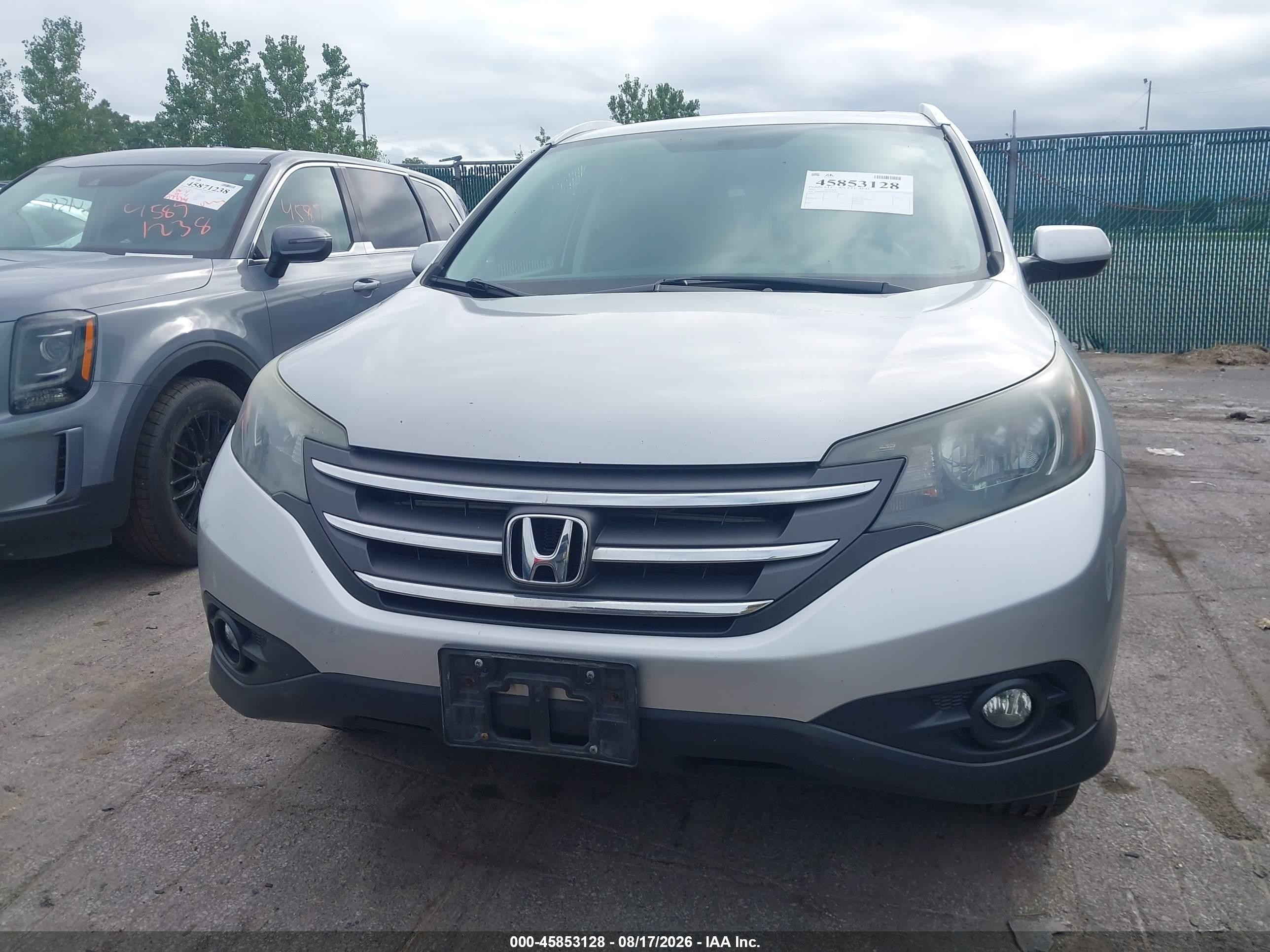 2012 Honda Cr-v Ex-l Silver vin: 5J6RM4H7XCL014828