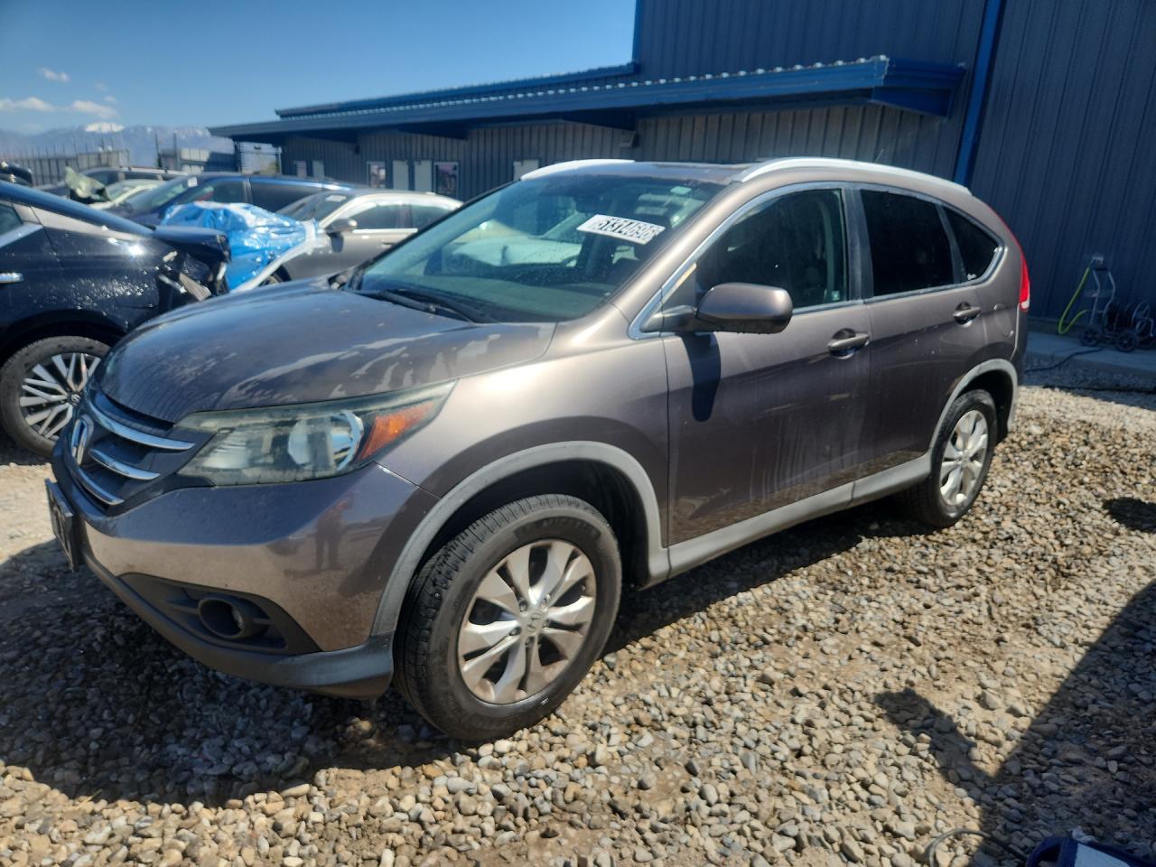 2012 Honda Cr-v Exl Угольный vin: 5J6RM4H7XCL039499 Damage: Left Front Door, Dent(S) W/ Paint Dmg, 1/8 To 1/2 Inch