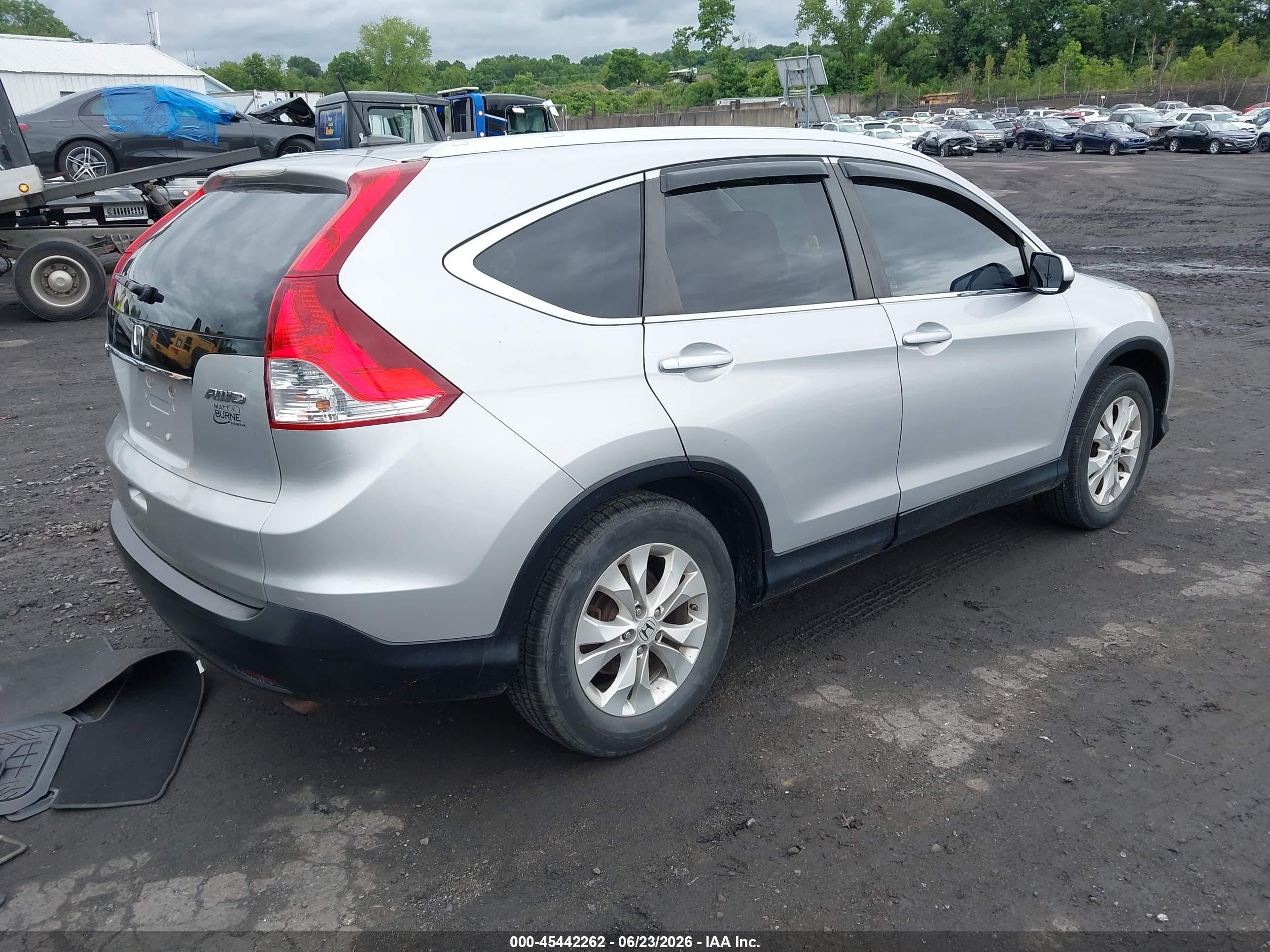 2012 Honda Cr-v Ex-l Silver vin: 5J6RM4H7XCL043861