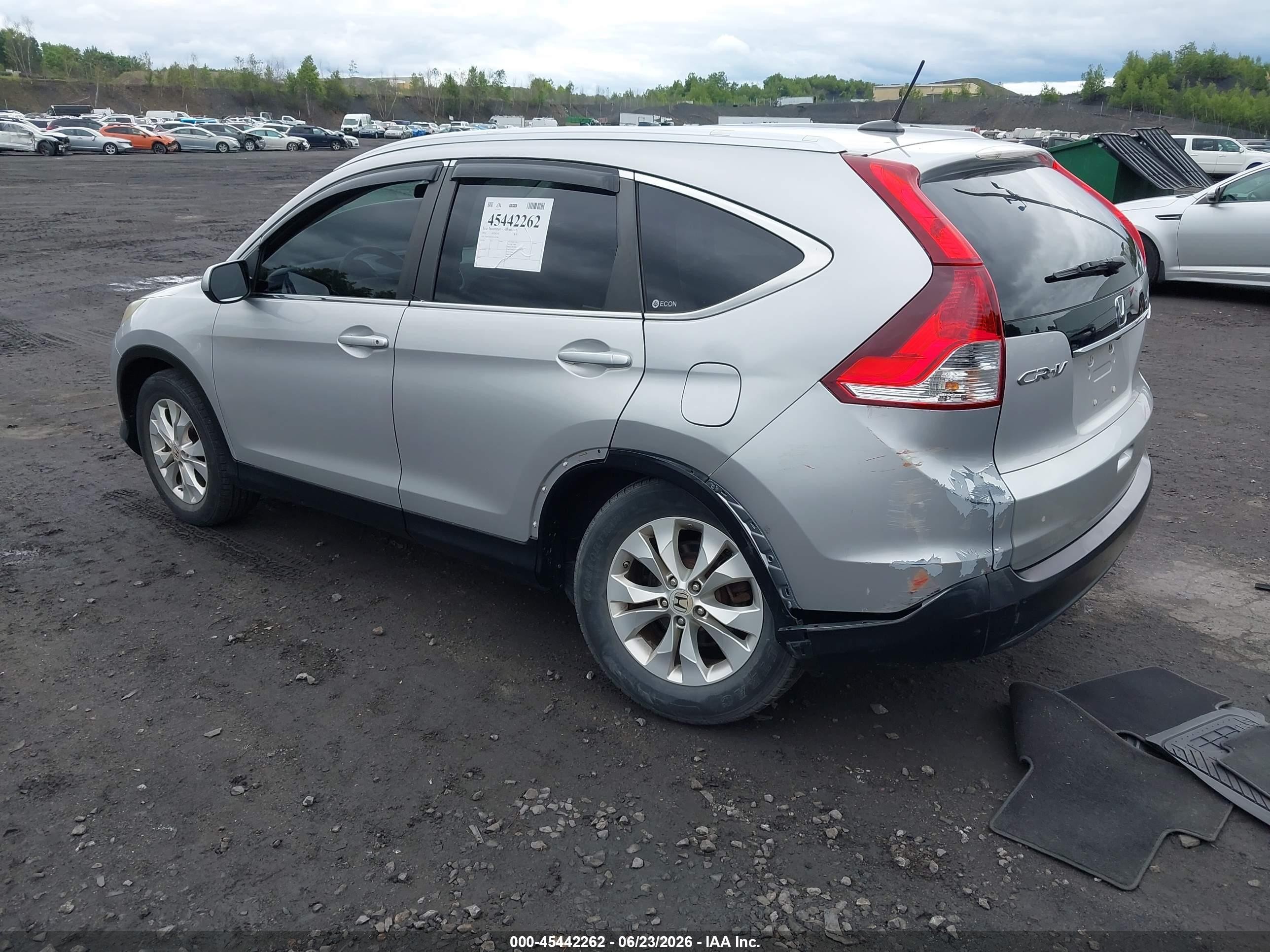 2012 Honda Cr-v Ex-l Silver vin: 5J6RM4H7XCL043861