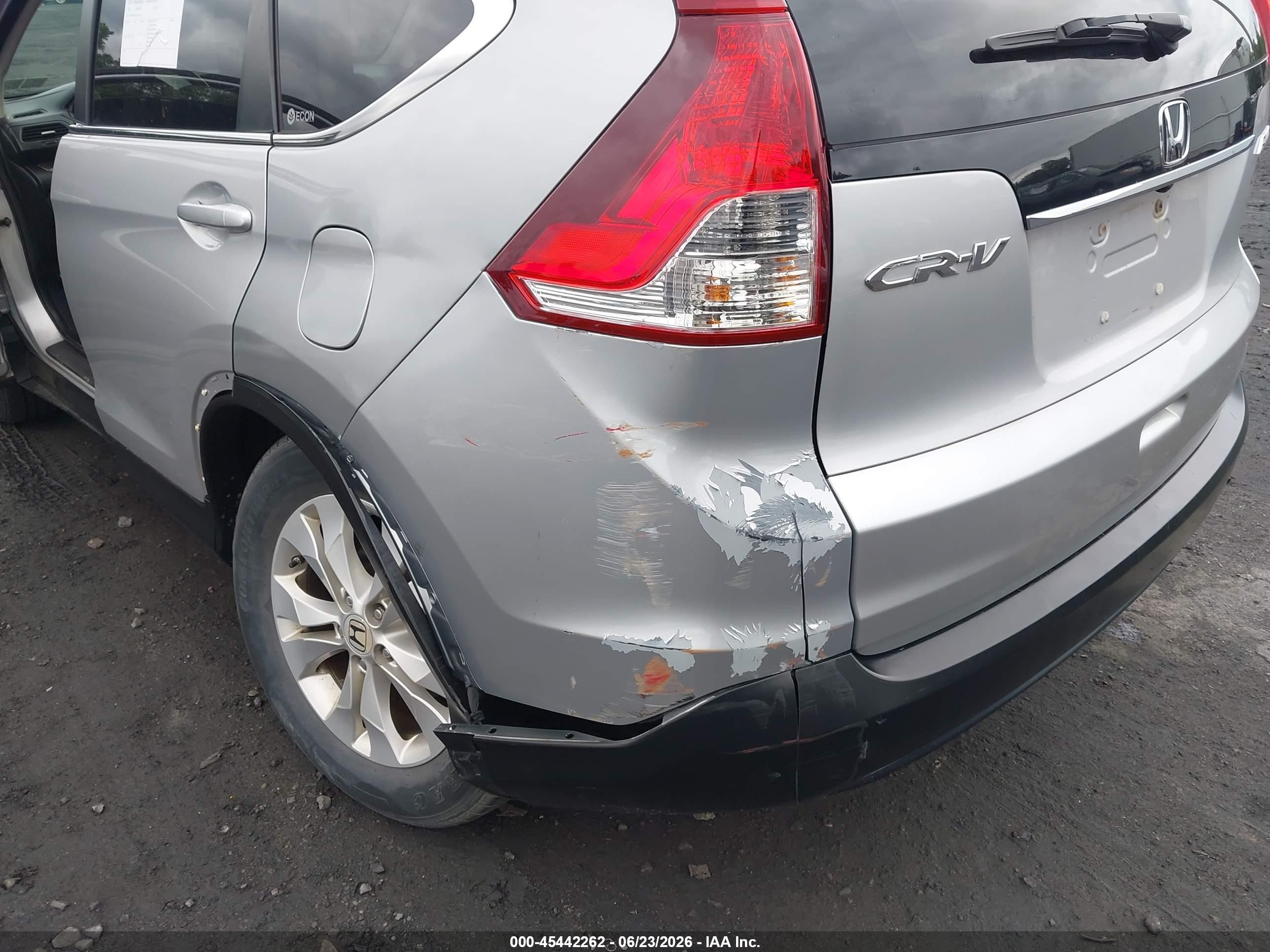 2012 Honda Cr-v Ex-l Silver vin: 5J6RM4H7XCL043861