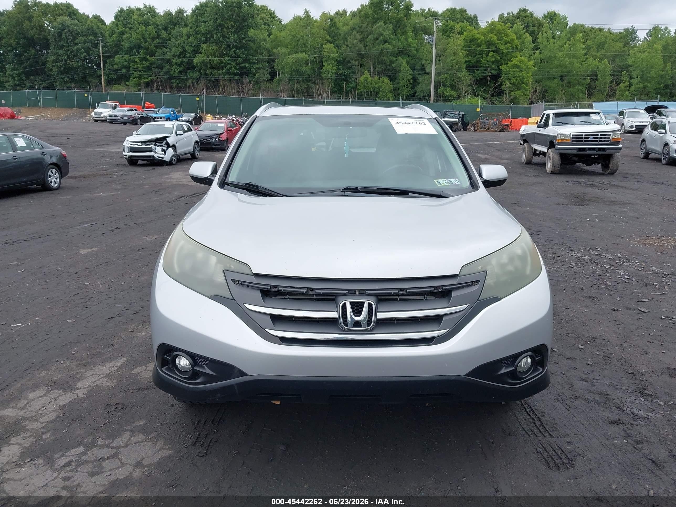 2012 Honda Cr-v Ex-l Silver vin: 5J6RM4H7XCL043861