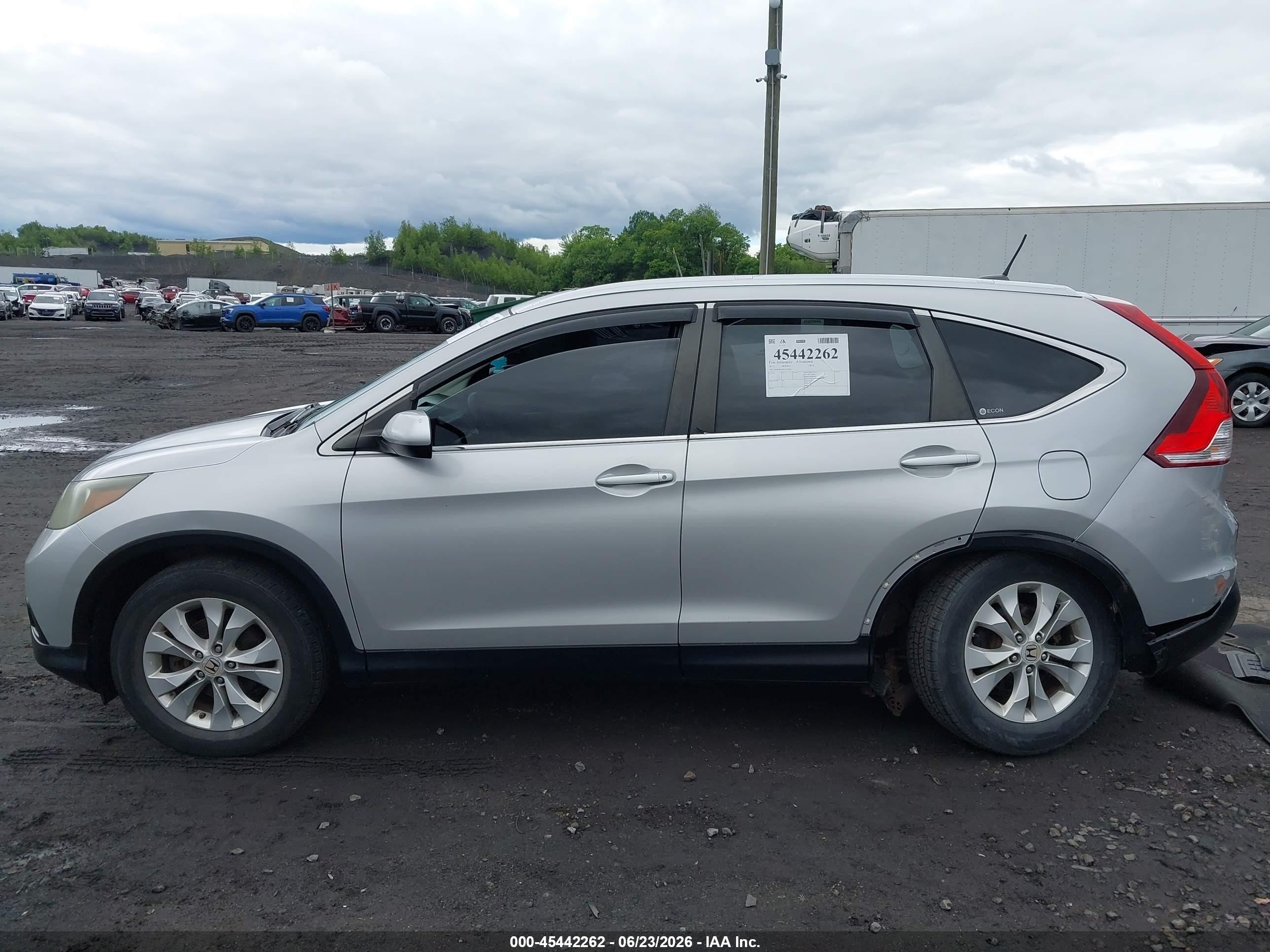 2012 Honda Cr-v Ex-l Silver vin: 5J6RM4H7XCL043861