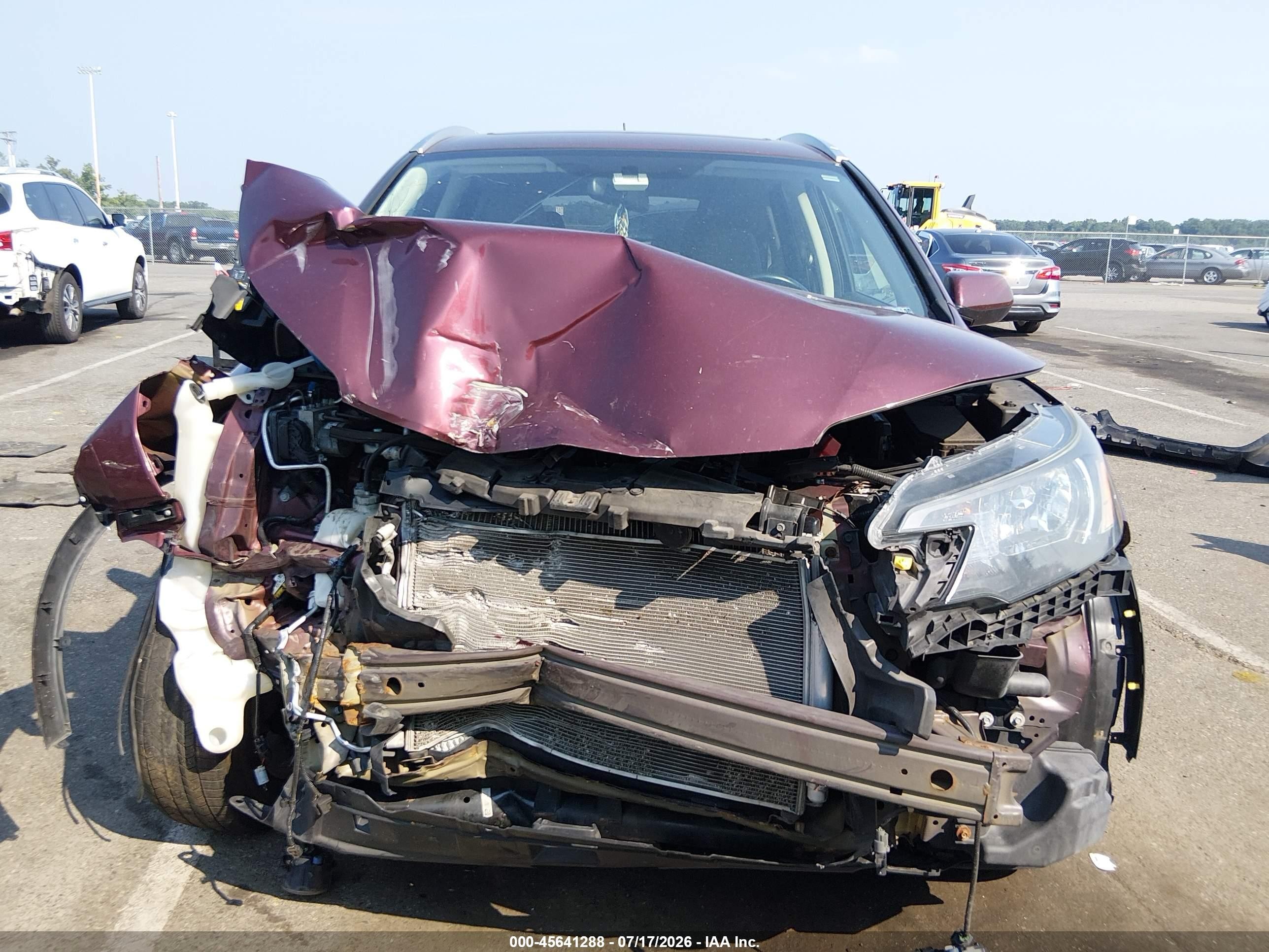 2012 Honda Cr-v Ex-l Burgundy vin: 5J6RM4H7XCL067318