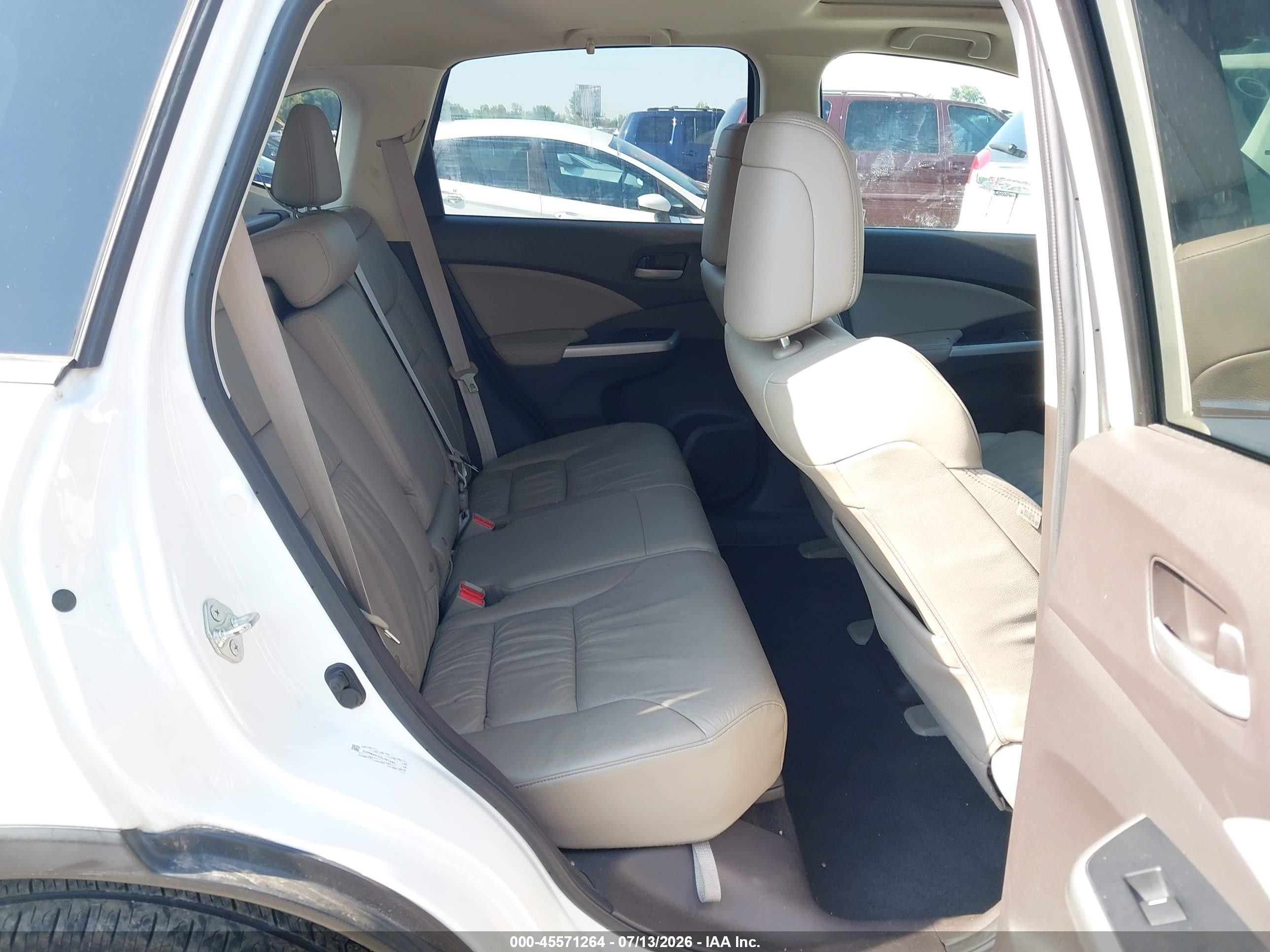 2012 Honda Cr-v Ex-l White vin: 5J6RM4H7XCL067464
