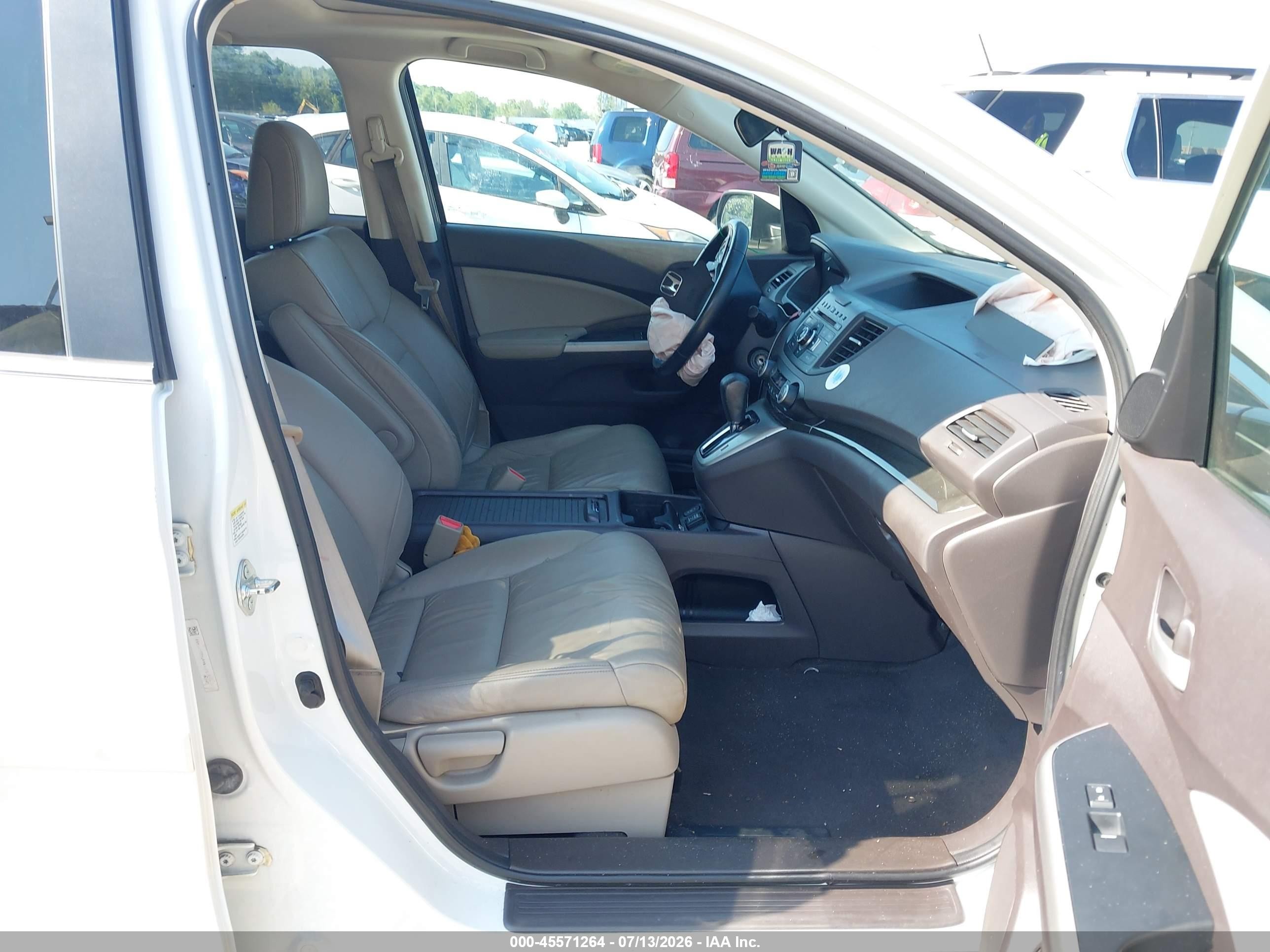 2012 Honda Cr-v Ex-l White vin: 5J6RM4H7XCL067464