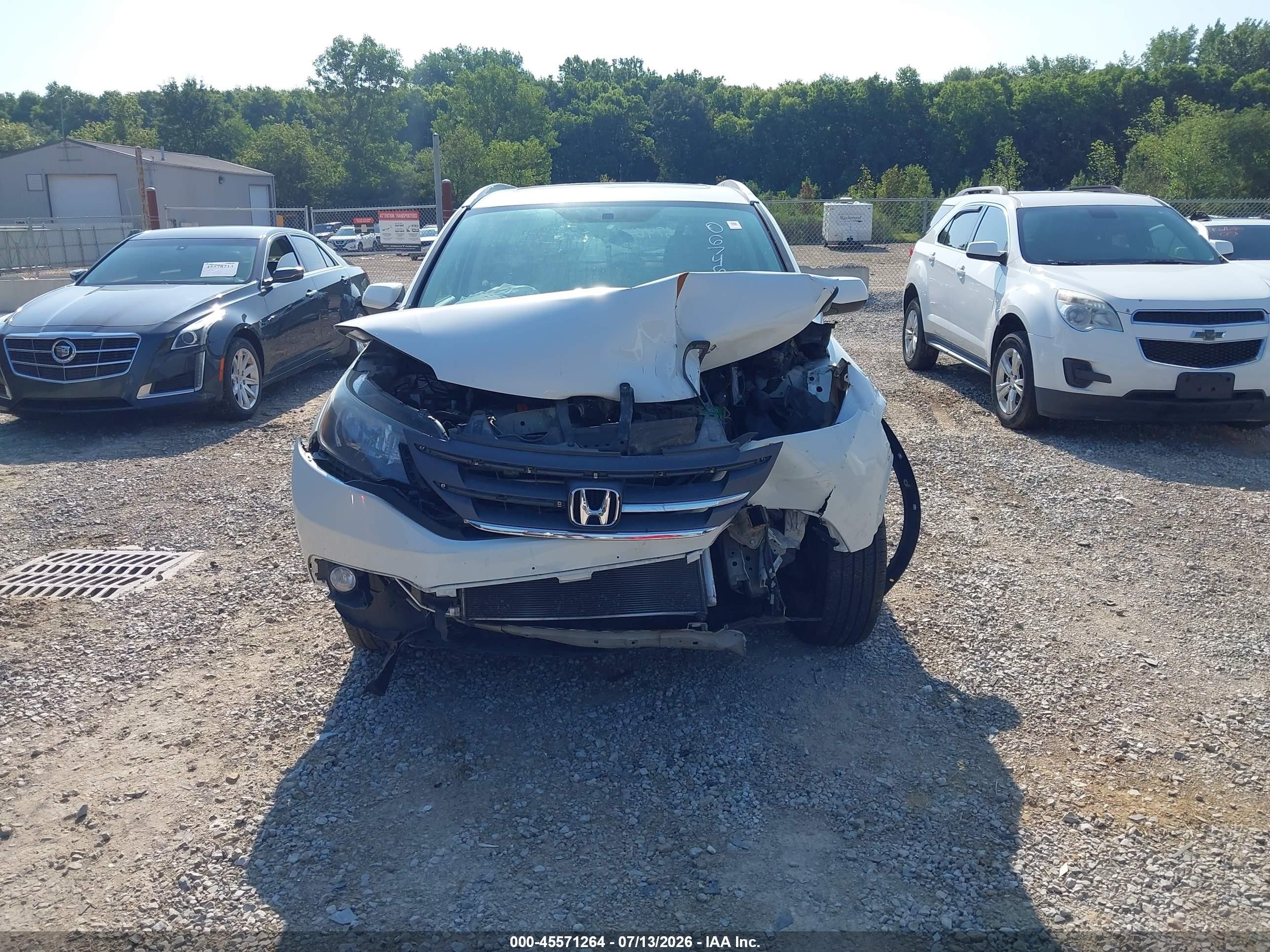 2012 Honda Cr-v Ex-l White vin: 5J6RM4H7XCL067464