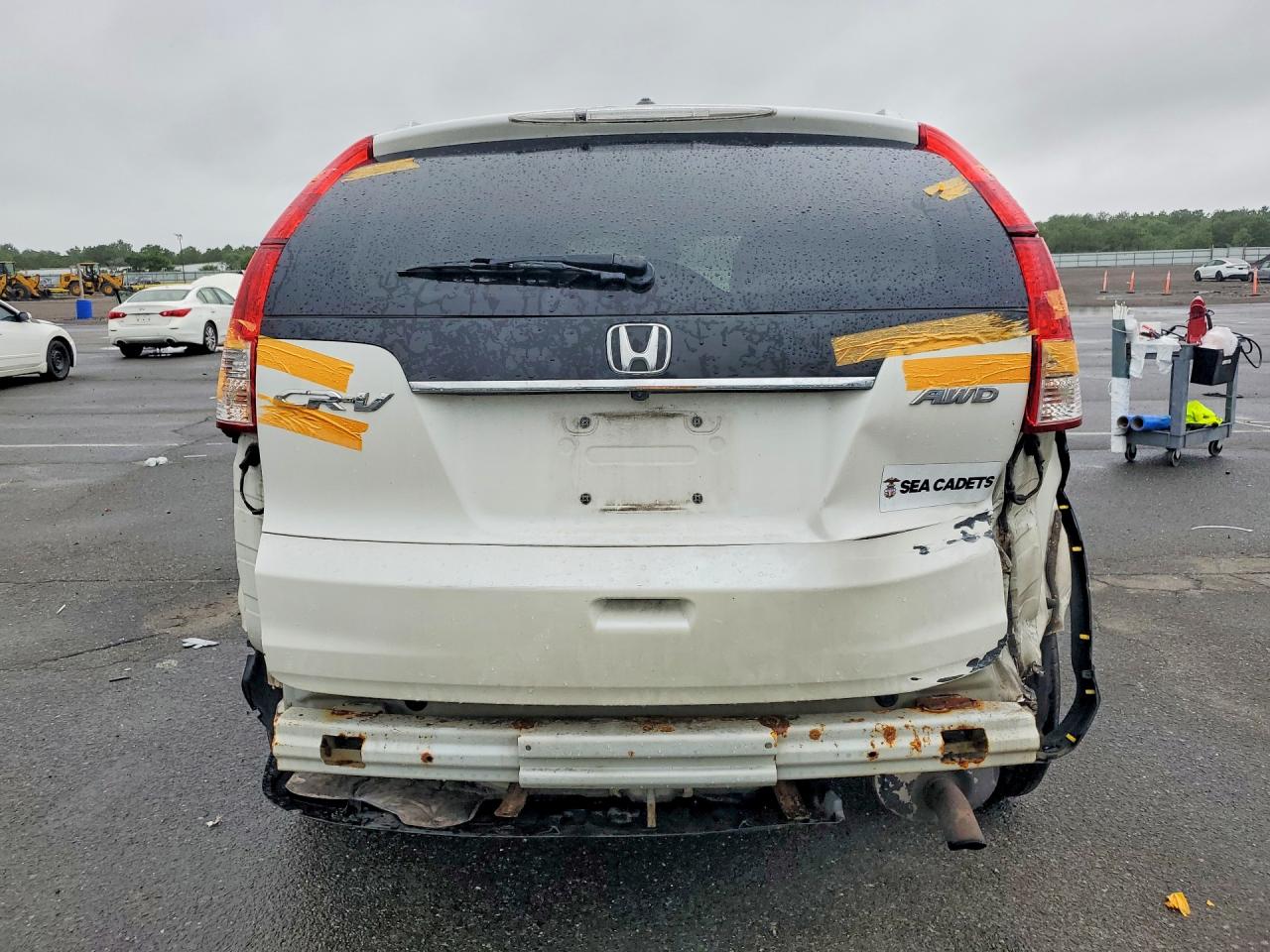 2012 Honda Cr-v Exl White vin: 5J6RM4H7XCL076990