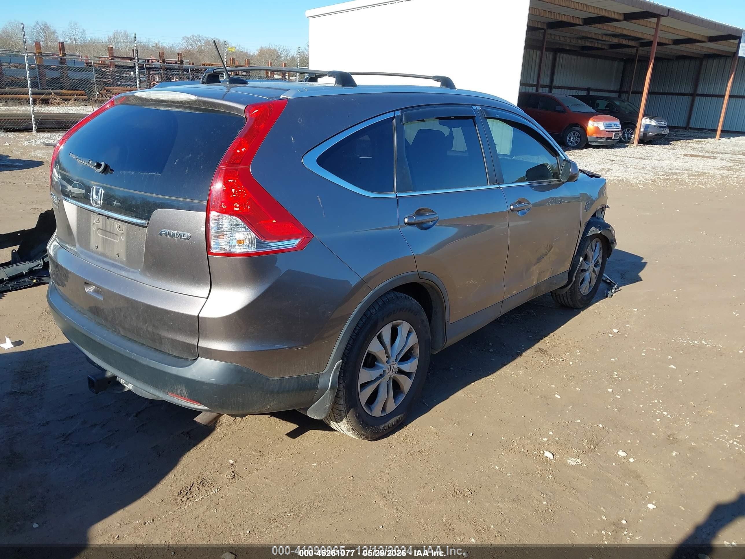 2013 Honda Cr-v Ex-l Gray vin: 5J6RM4H7XDL003717