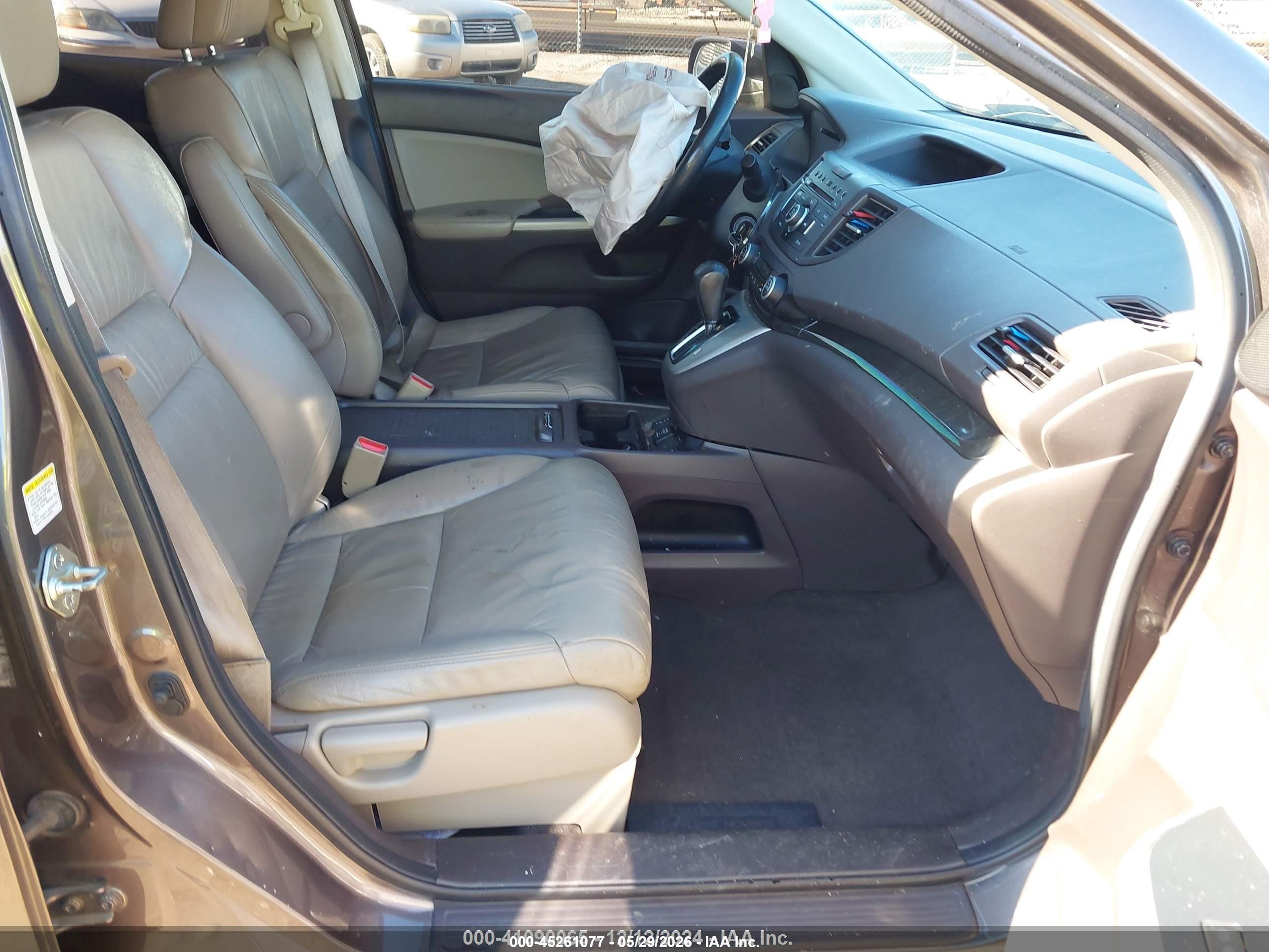 2013 Honda Cr-v Ex-l Gray vin: 5J6RM4H7XDL003717