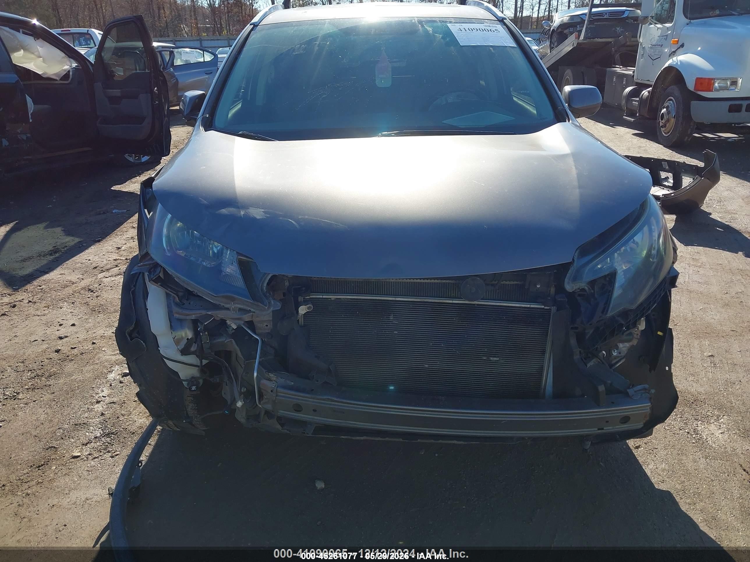 2013 Honda Cr-v Ex-l Gray vin: 5J6RM4H7XDL003717
