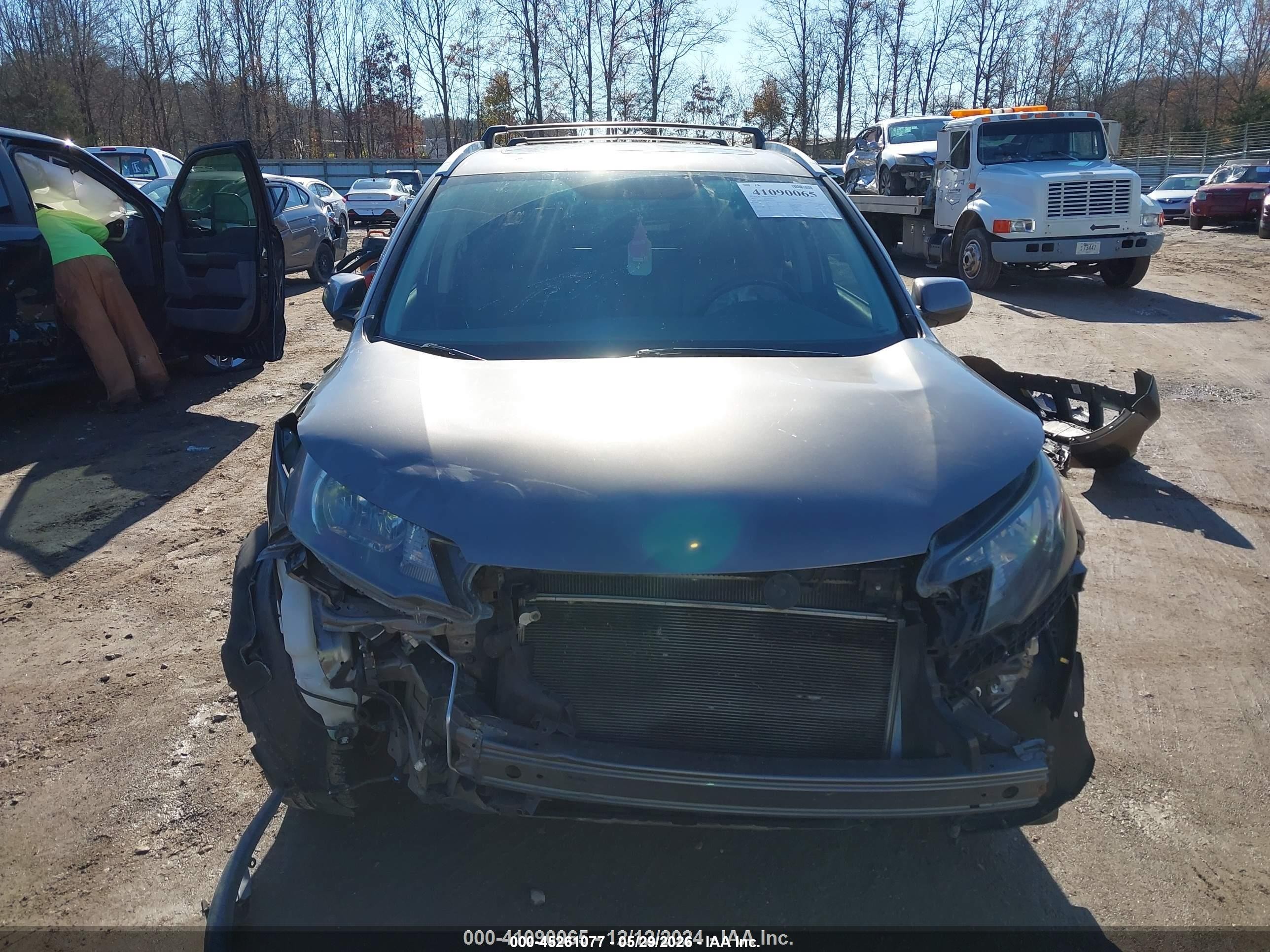 2013 Honda Cr-v Ex-l Gray vin: 5J6RM4H7XDL003717