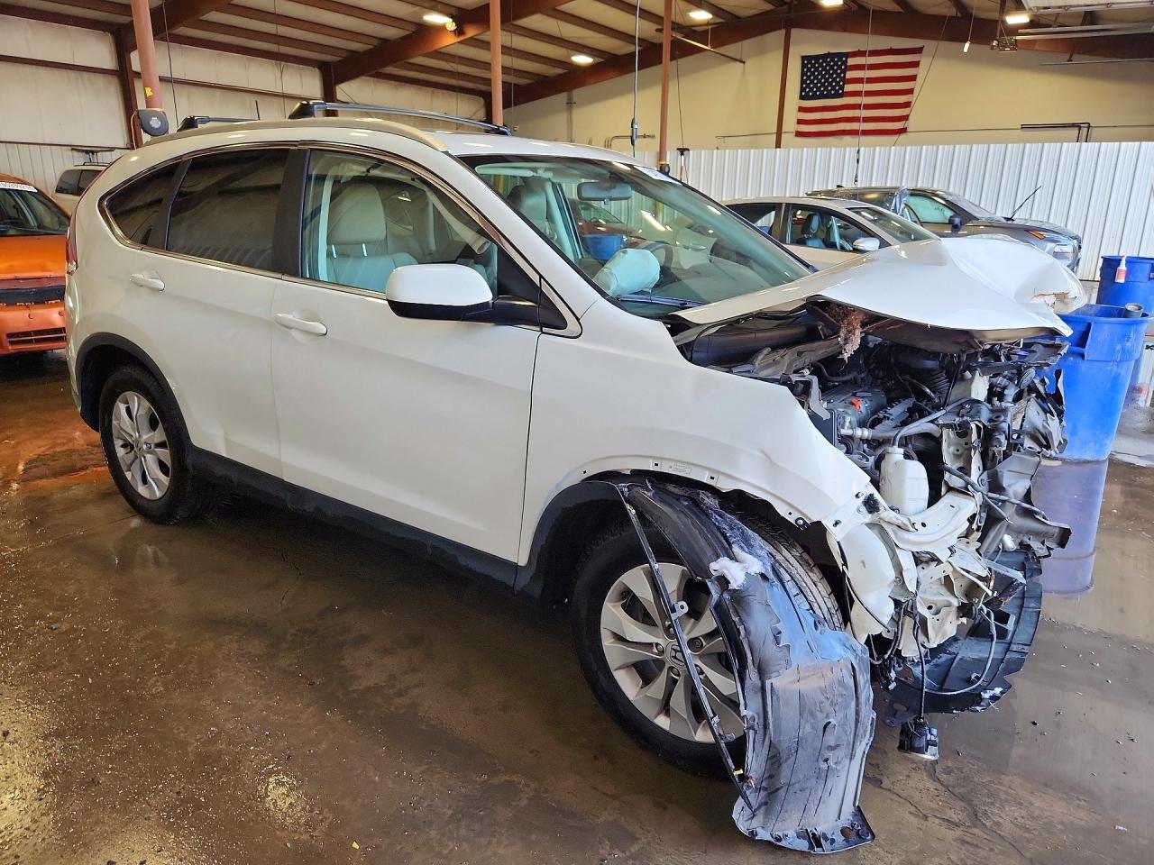 2013 Honda Cr-v Exl White vin: 5J6RM4H7XDL009159