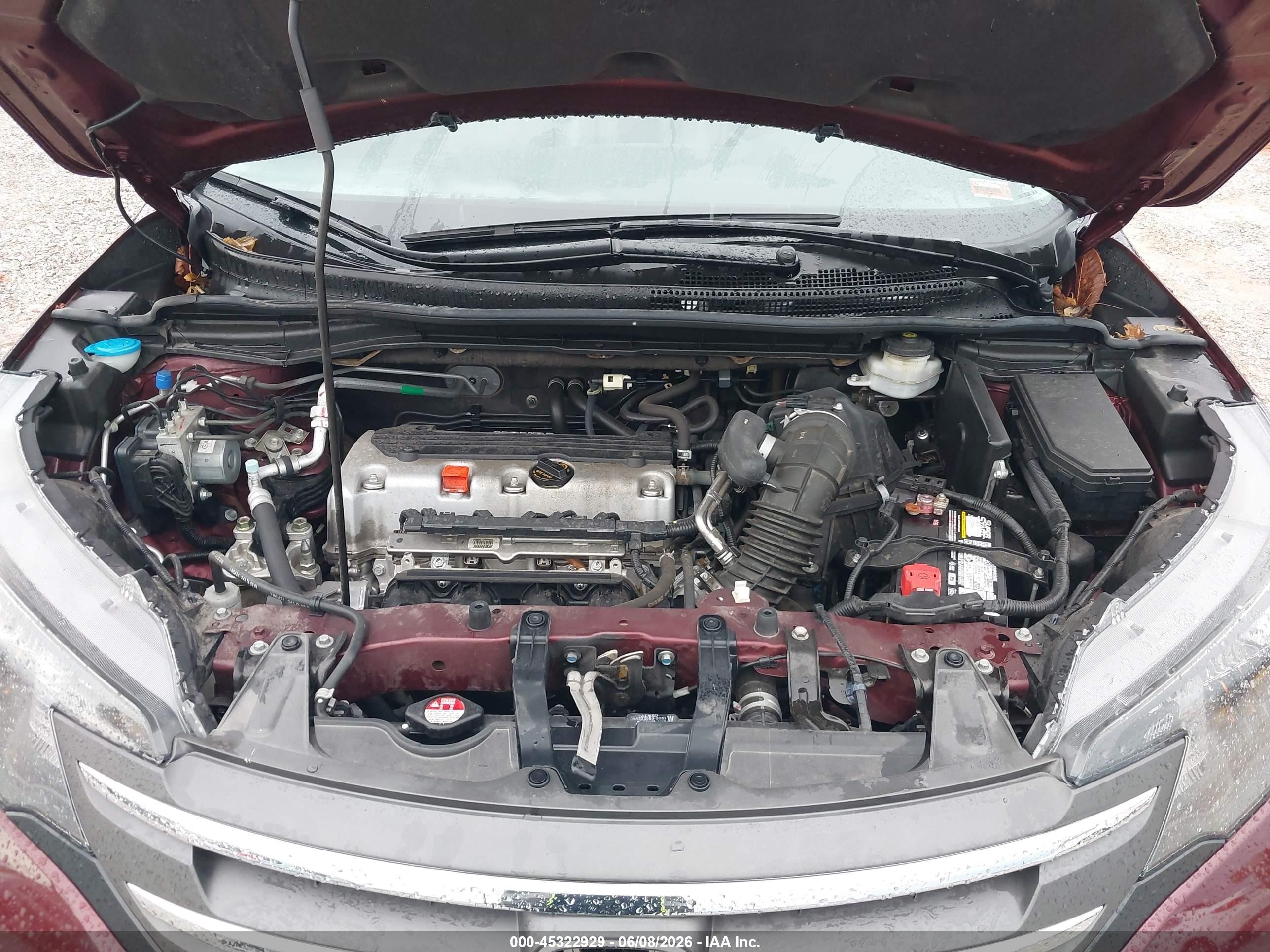 2013 Honda Cr-v Ex-l Maroon vin: 5J6RM4H7XDL014121